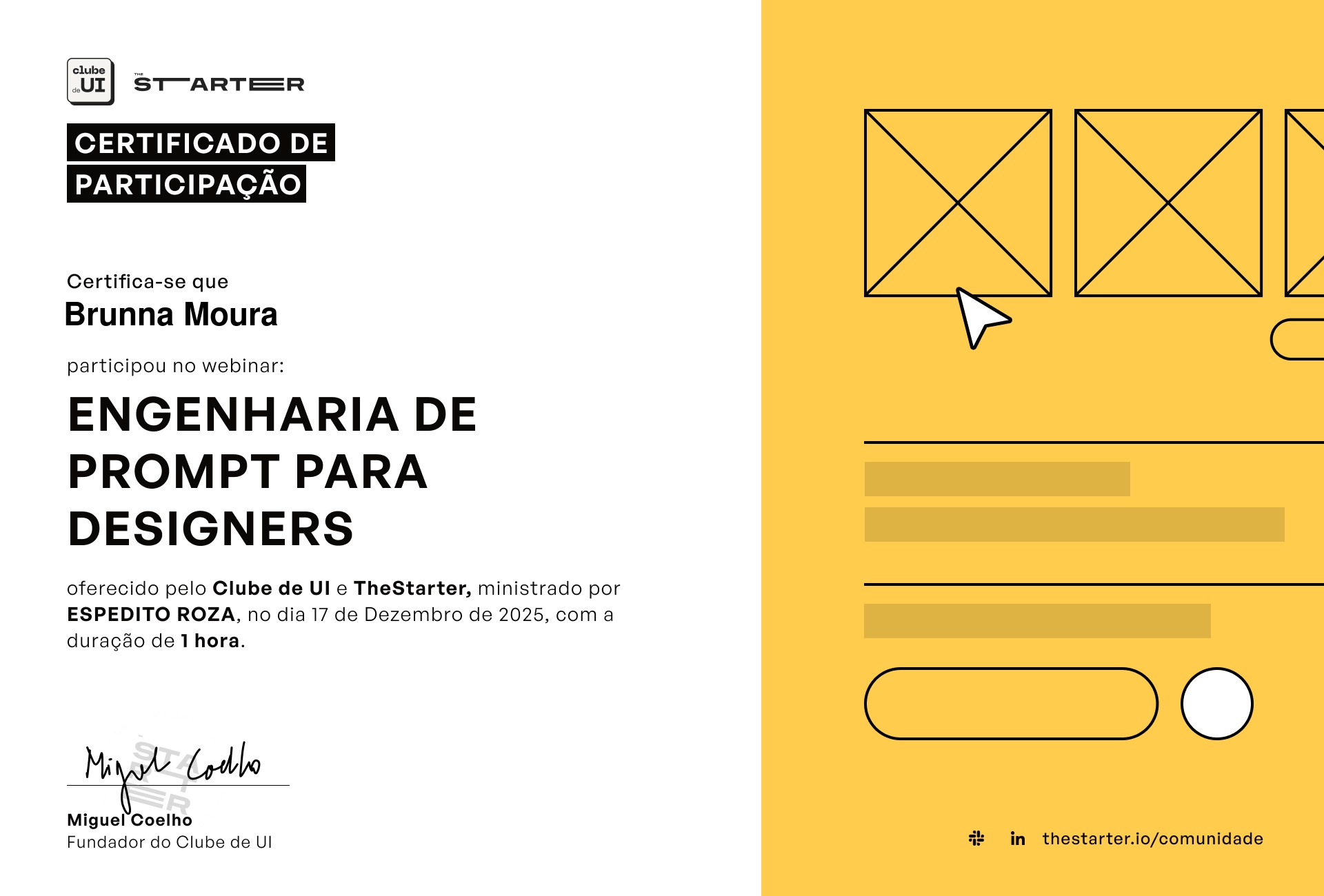 Certificado de Participação Badge