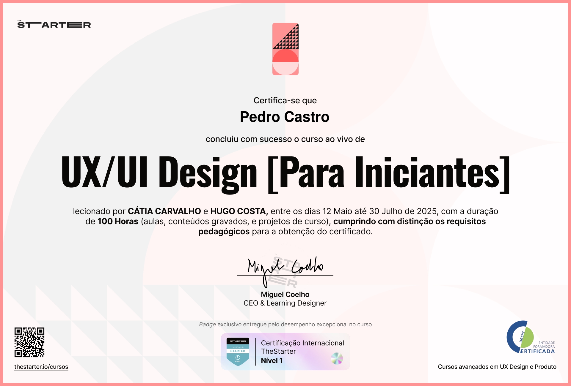 Certificado de Conclusão de Curso Badge