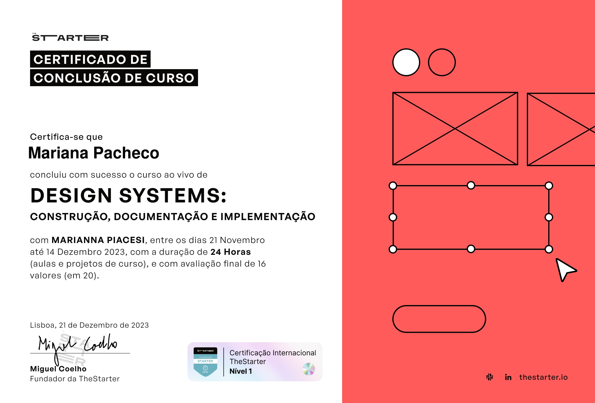 Certificado de Conclusão de Curso Badge