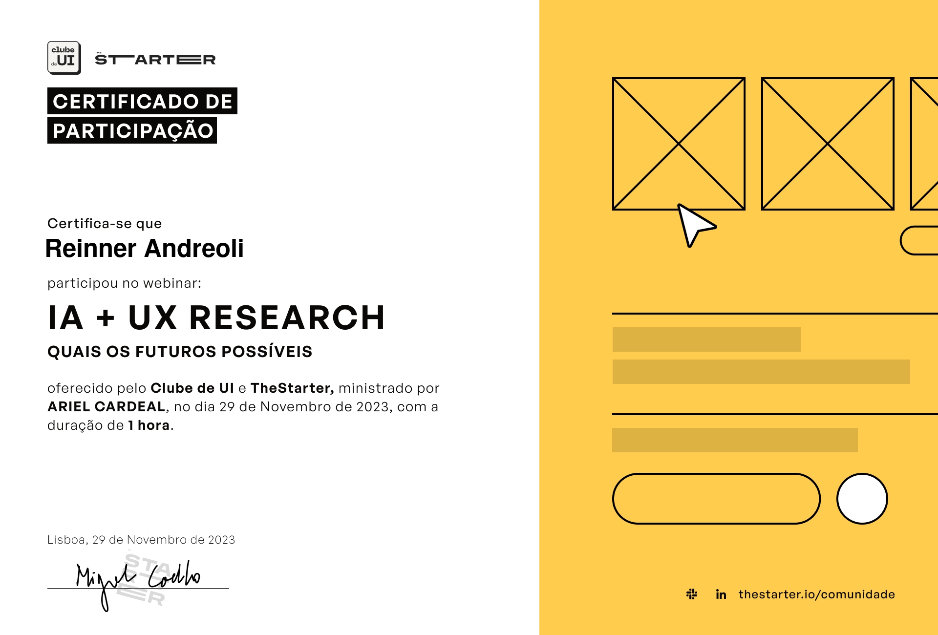 Certificado de Participação Badge