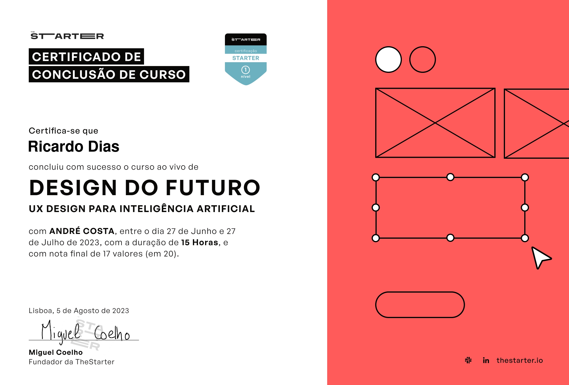 Certificado de Conclusão de Curso Badge