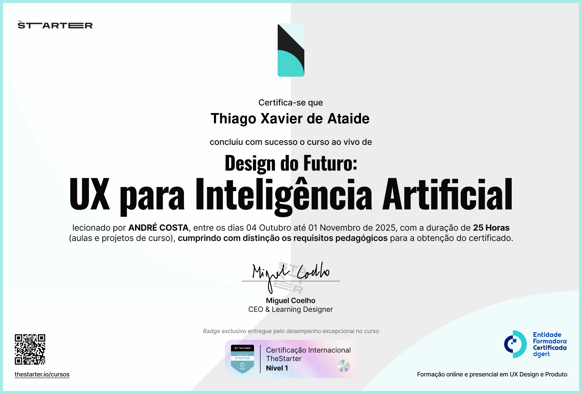 Certificado de Conclusão de Curso Badge