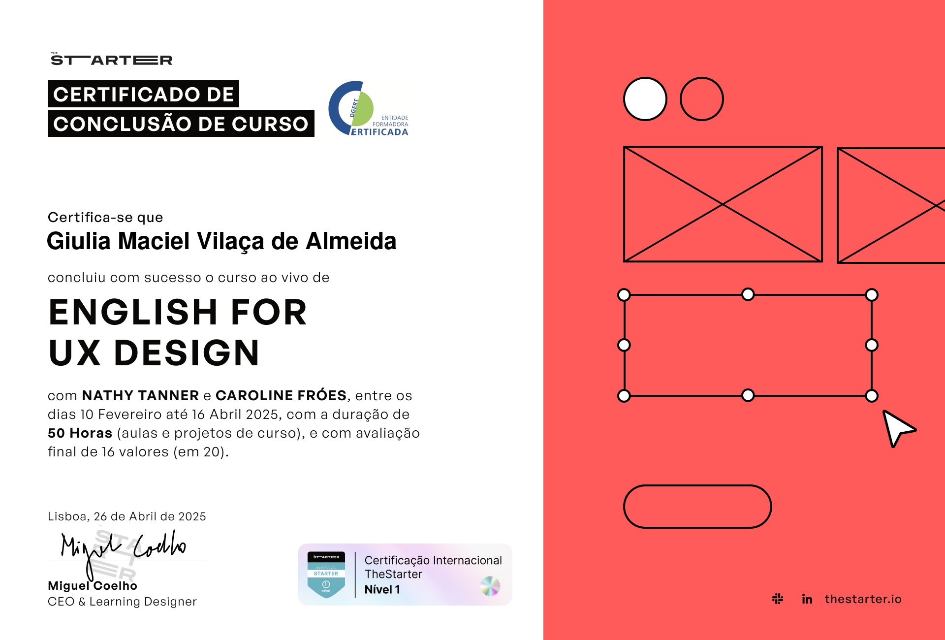 Certificado de Conclusão de Curso Badge