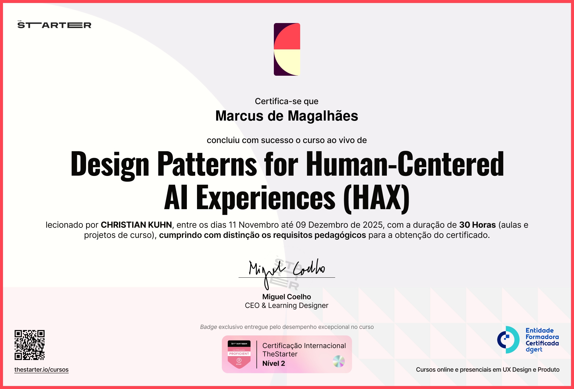 Certificado de Conclusão de Curso Badge