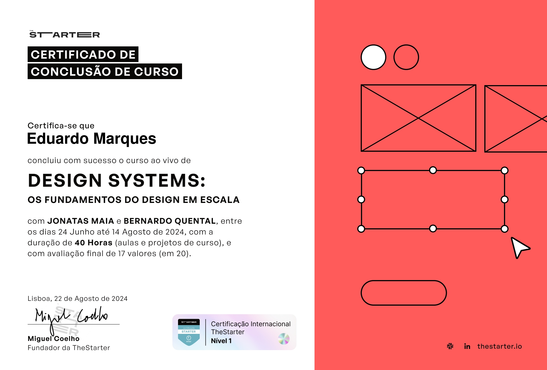 Certificado de Conclusão de  Curso Badge
