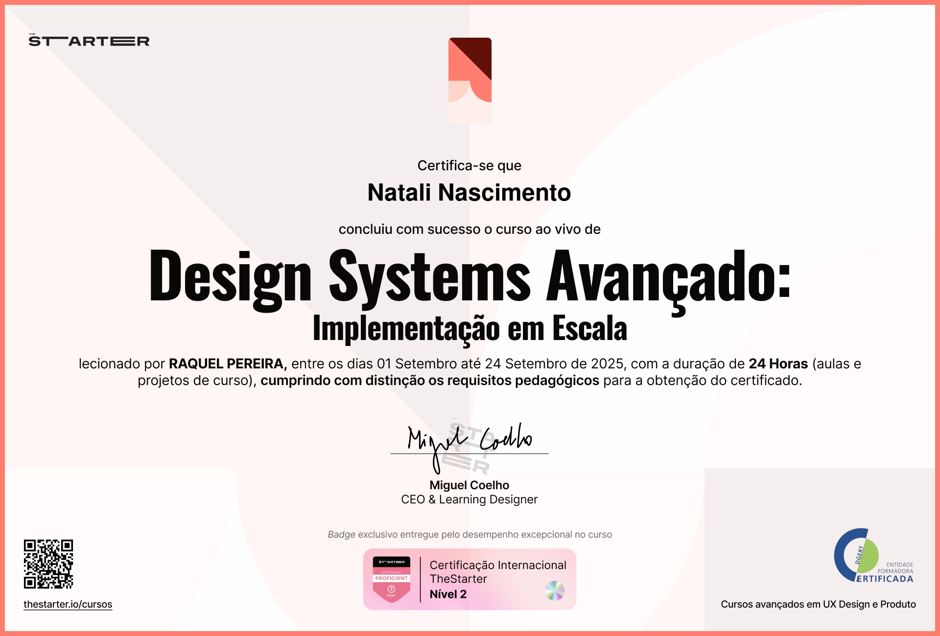 Certificado de Conclusão de Curso Badge