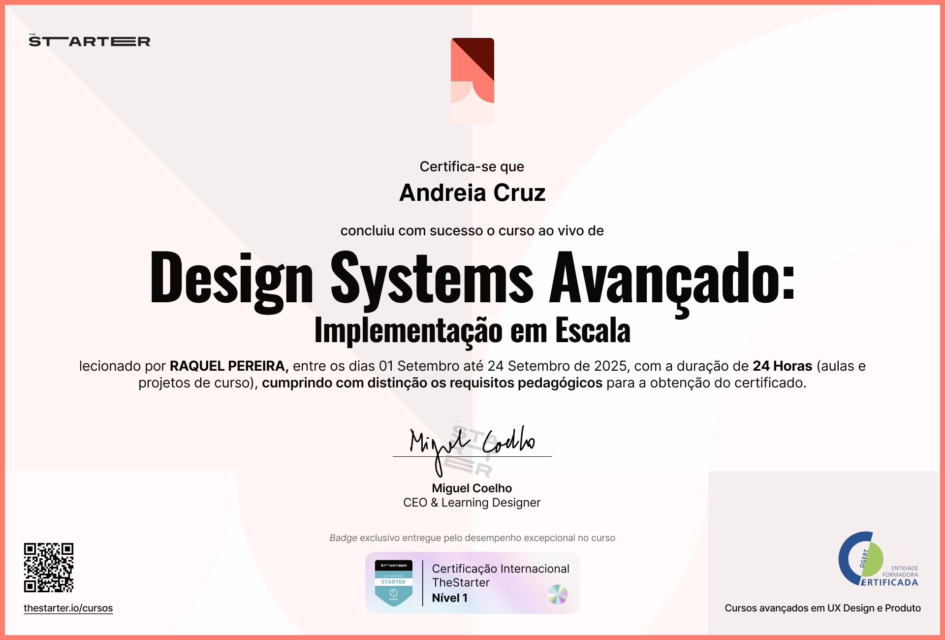 Certificado de Conclusão de Curso Badge