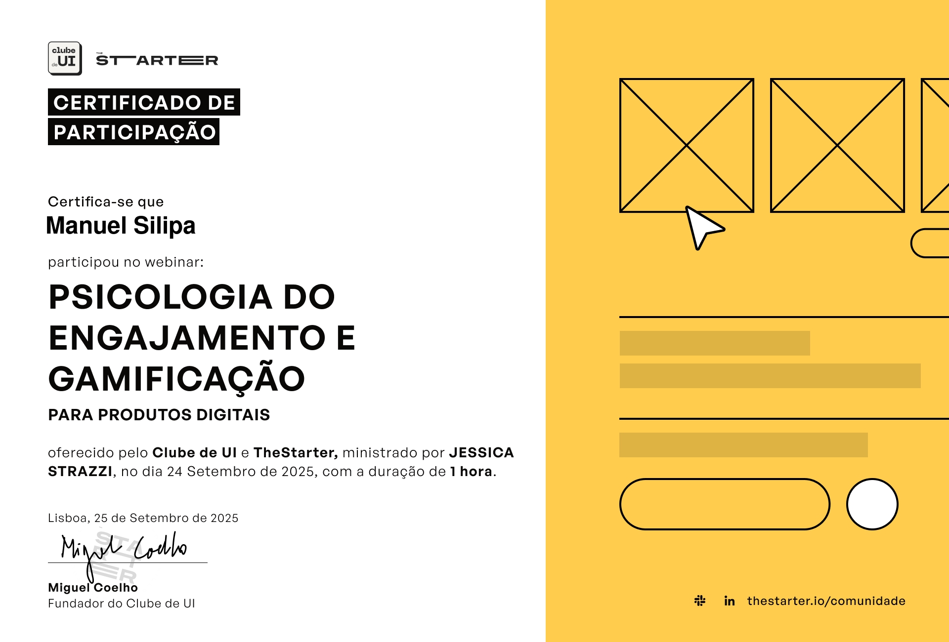 Certificado de Participação Badge