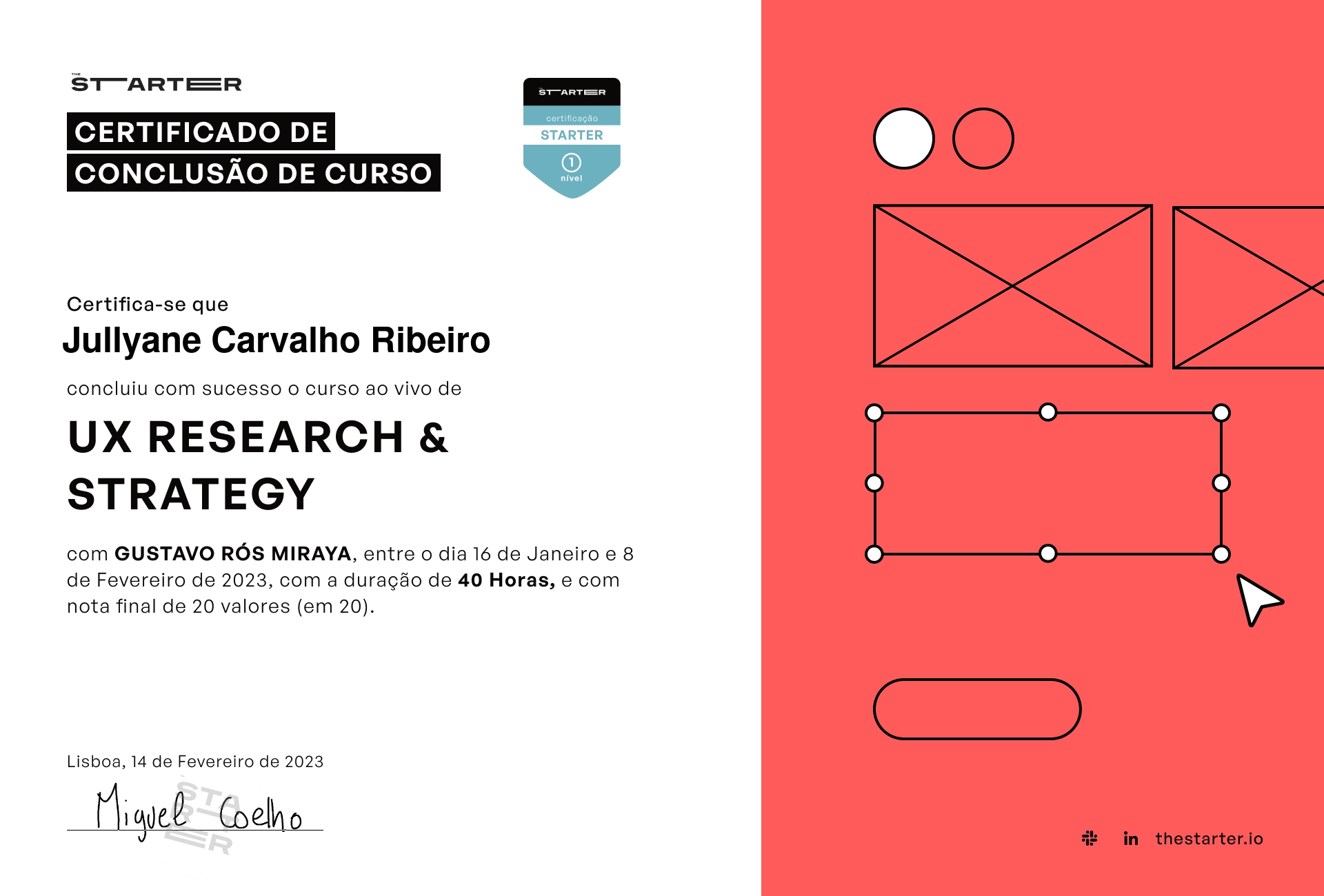 Certificado de Conclusão de Curso Badge