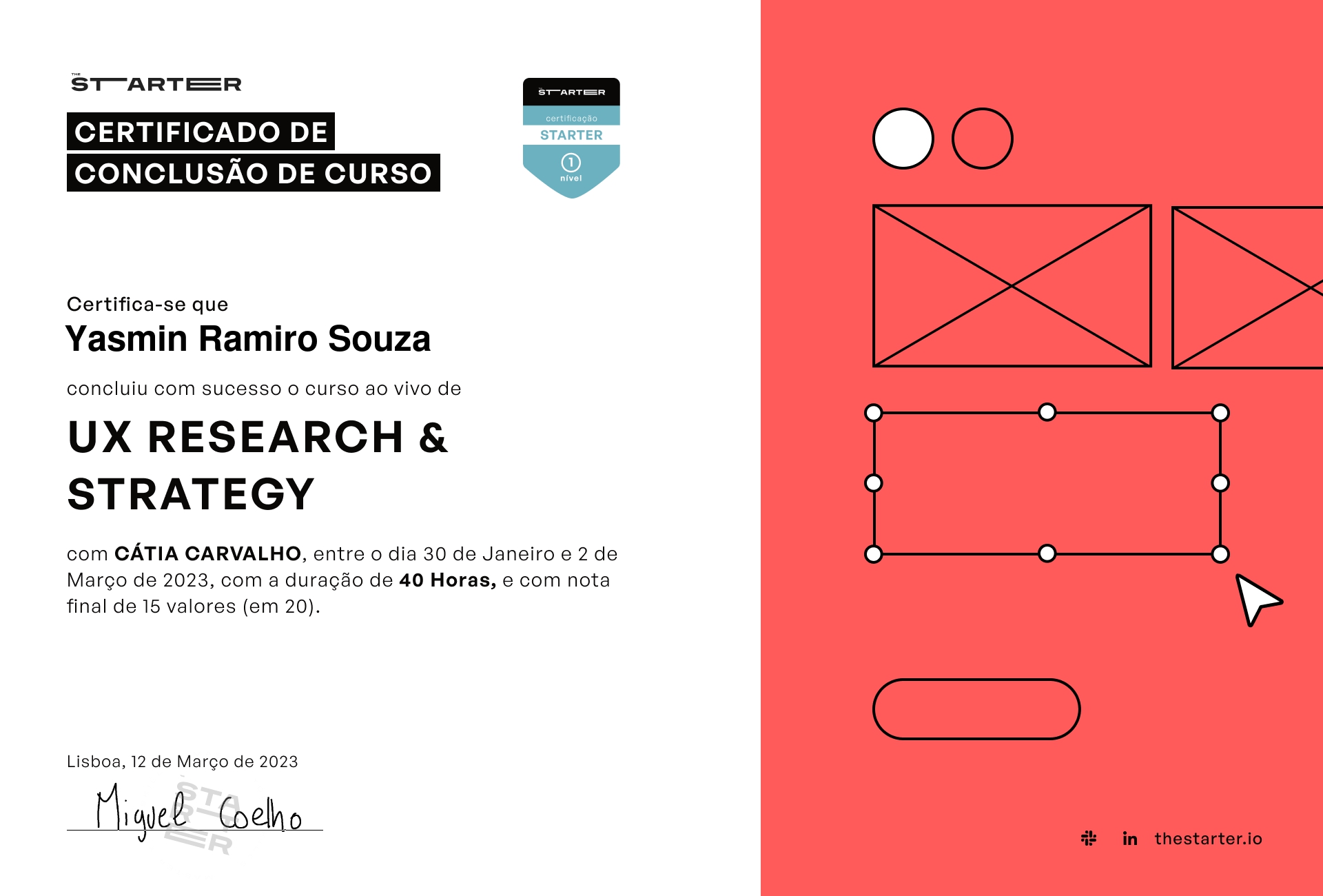 Certificado de Conclusão de Curso Badge