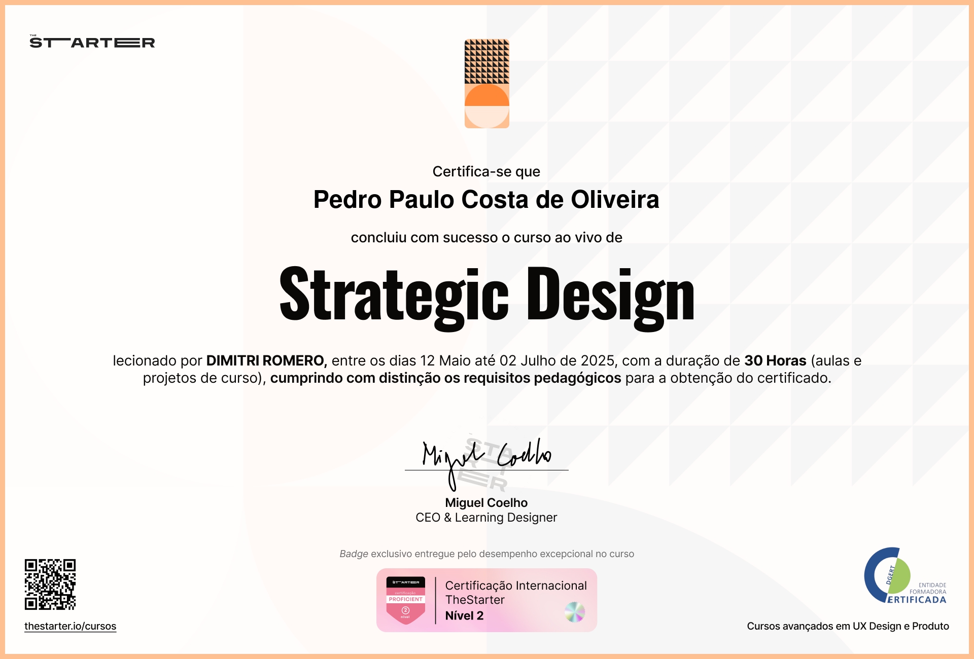 Certificado de Conclusão de Curso Badge