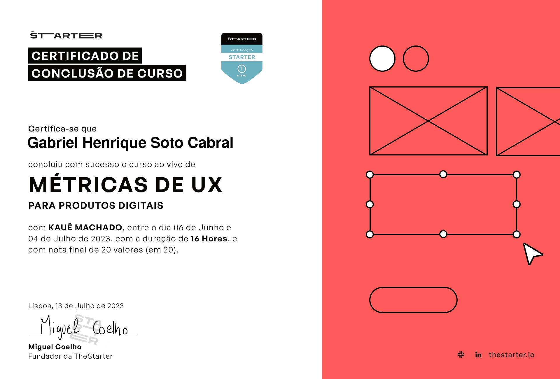 Certificado de Conclusão de Curso Badge