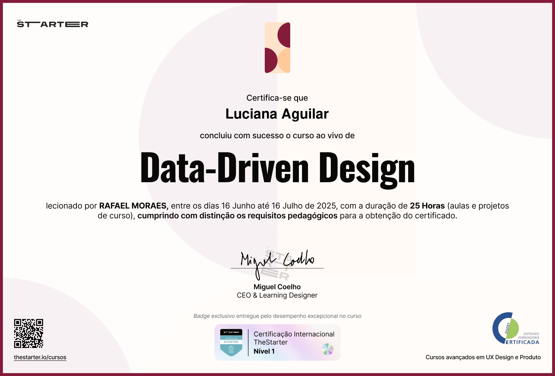 Certificado de Conclusão de Curso Badge