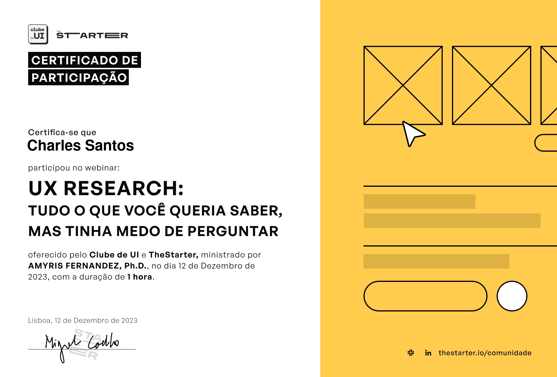 Certificado de Participação Badge