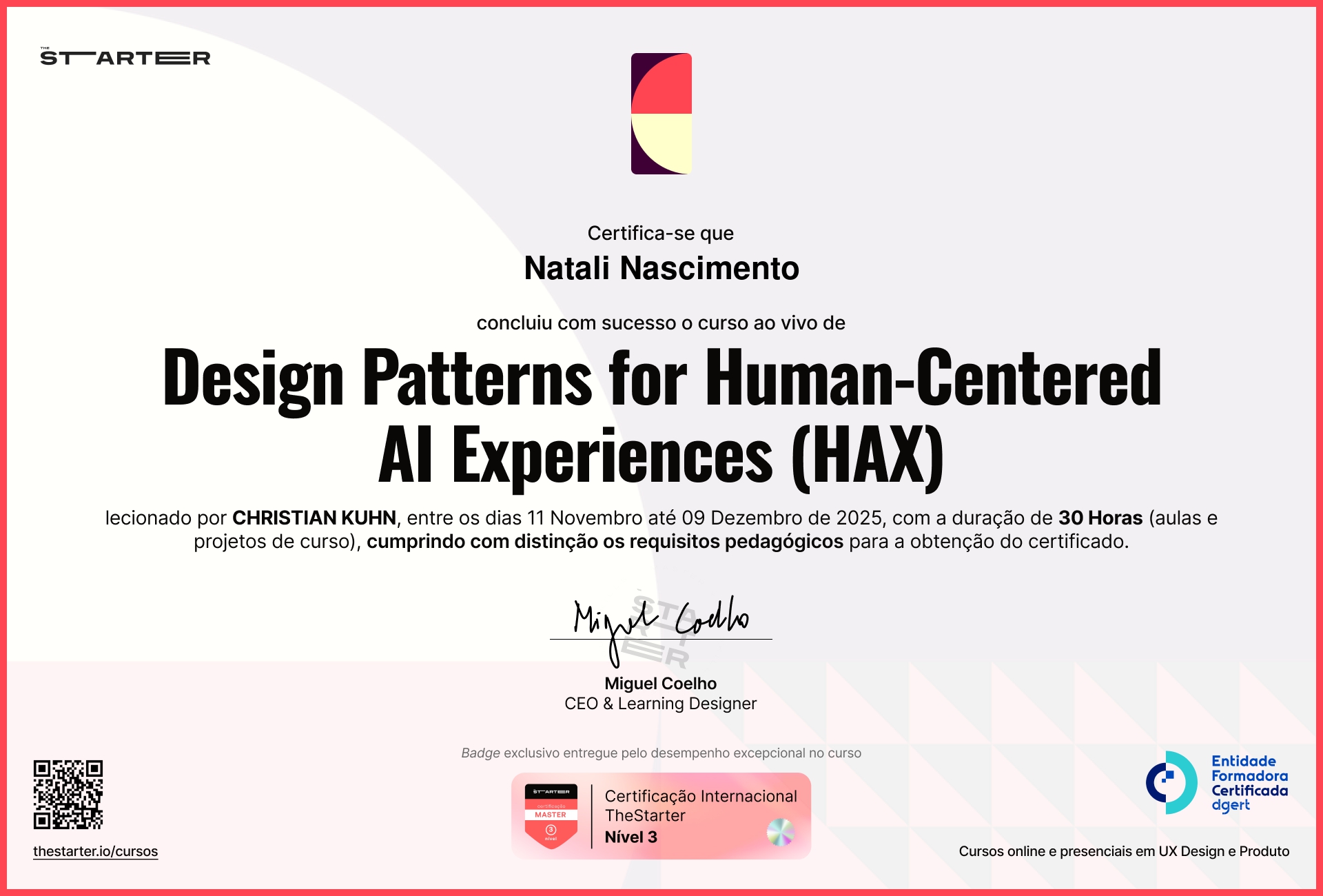 Certificado de Conclusão de Curso Badge