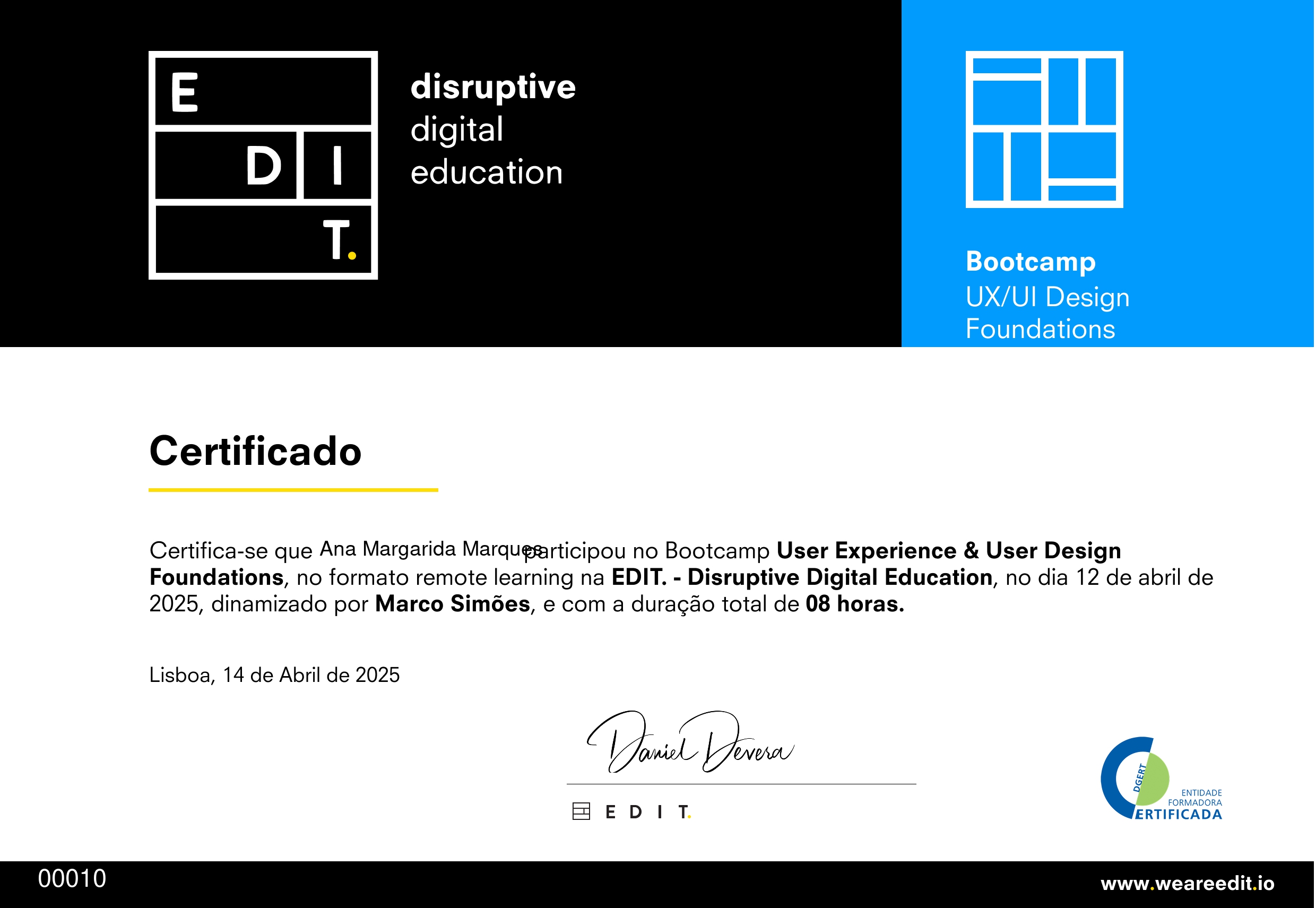 Certificado de Participação  Badge