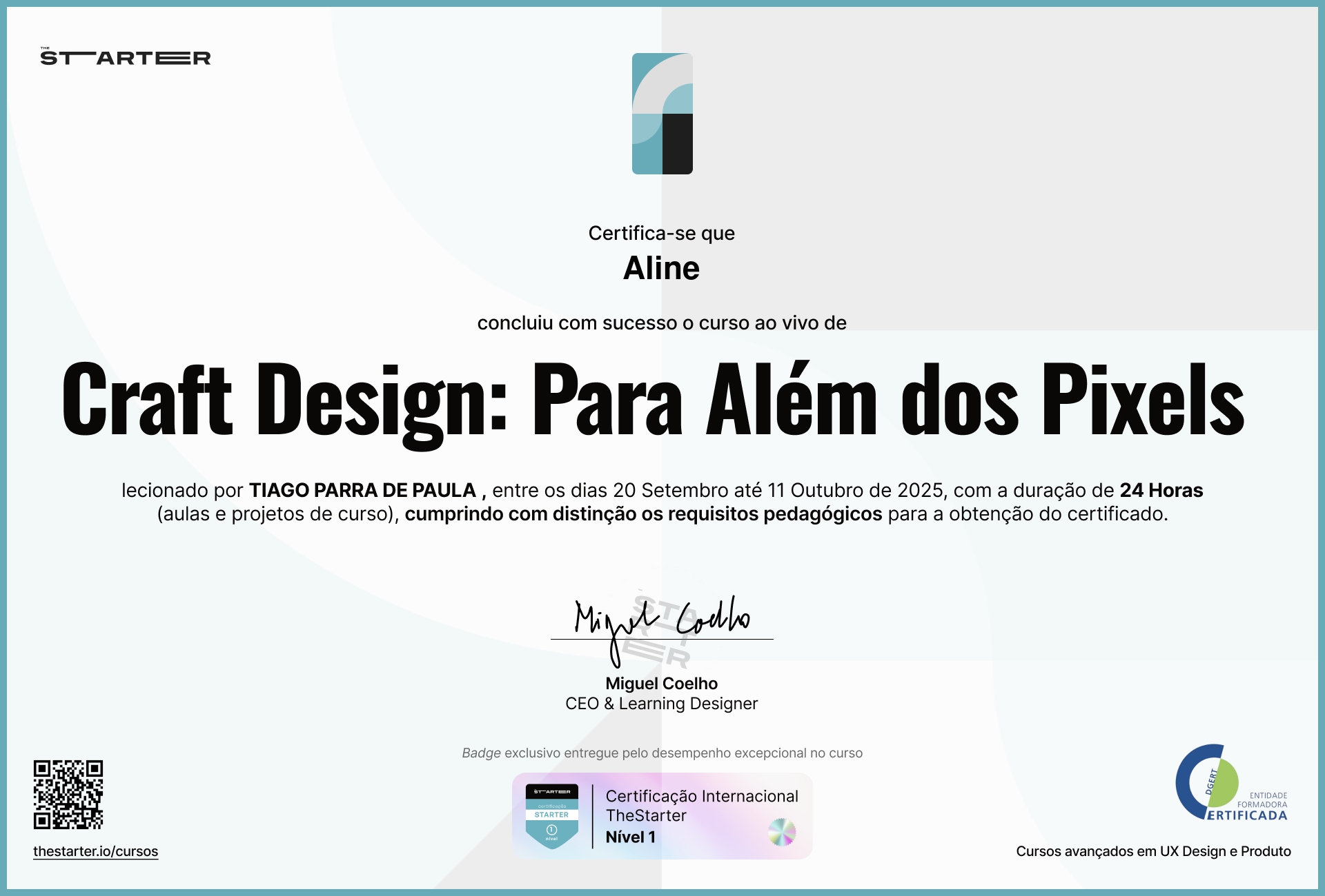 Certificado de Conclusão de Curso Badge