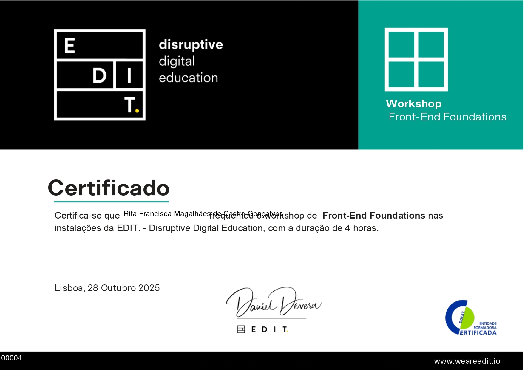 Certificado de Participação Badge