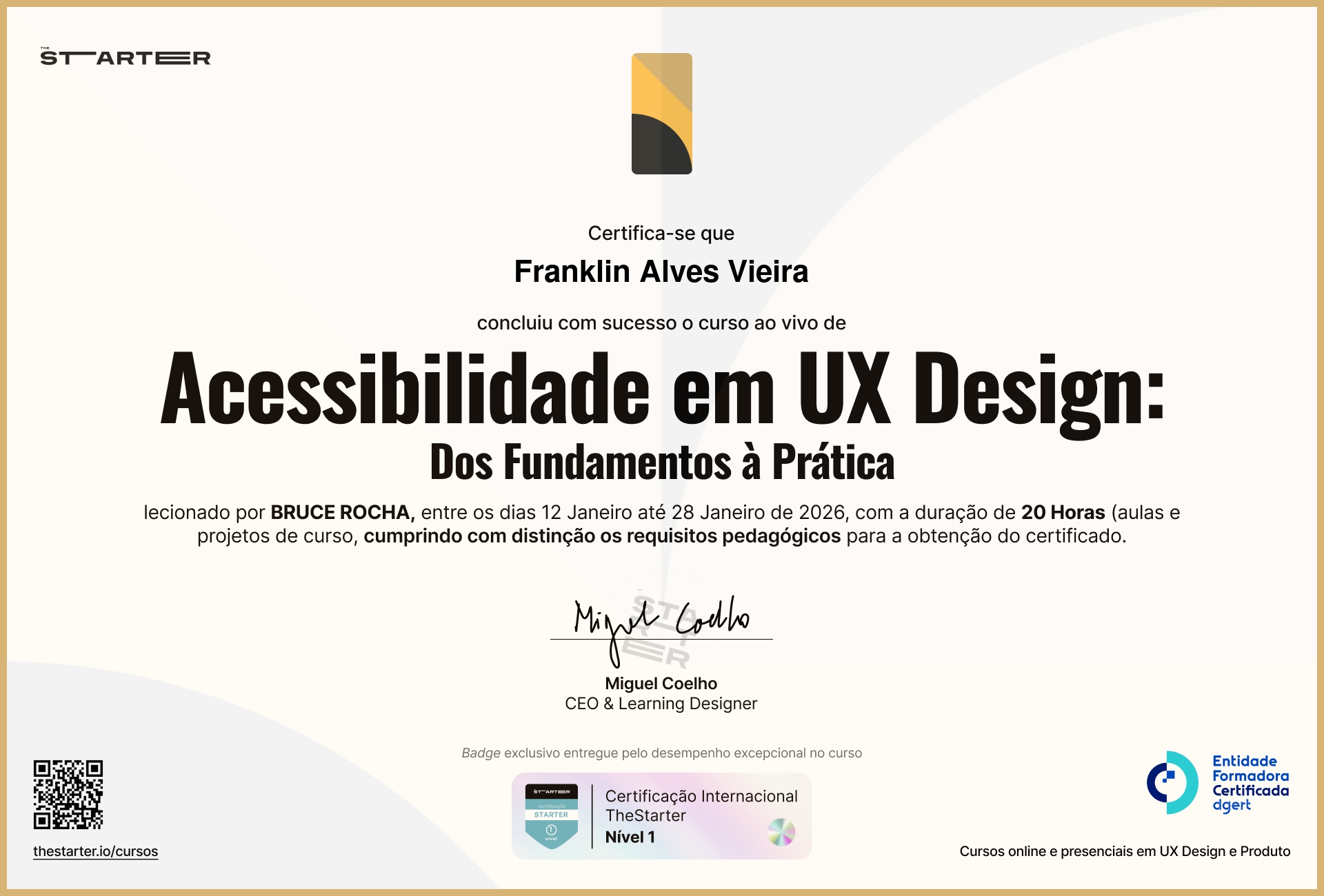 Certificado de Conclusão de Curso Badge