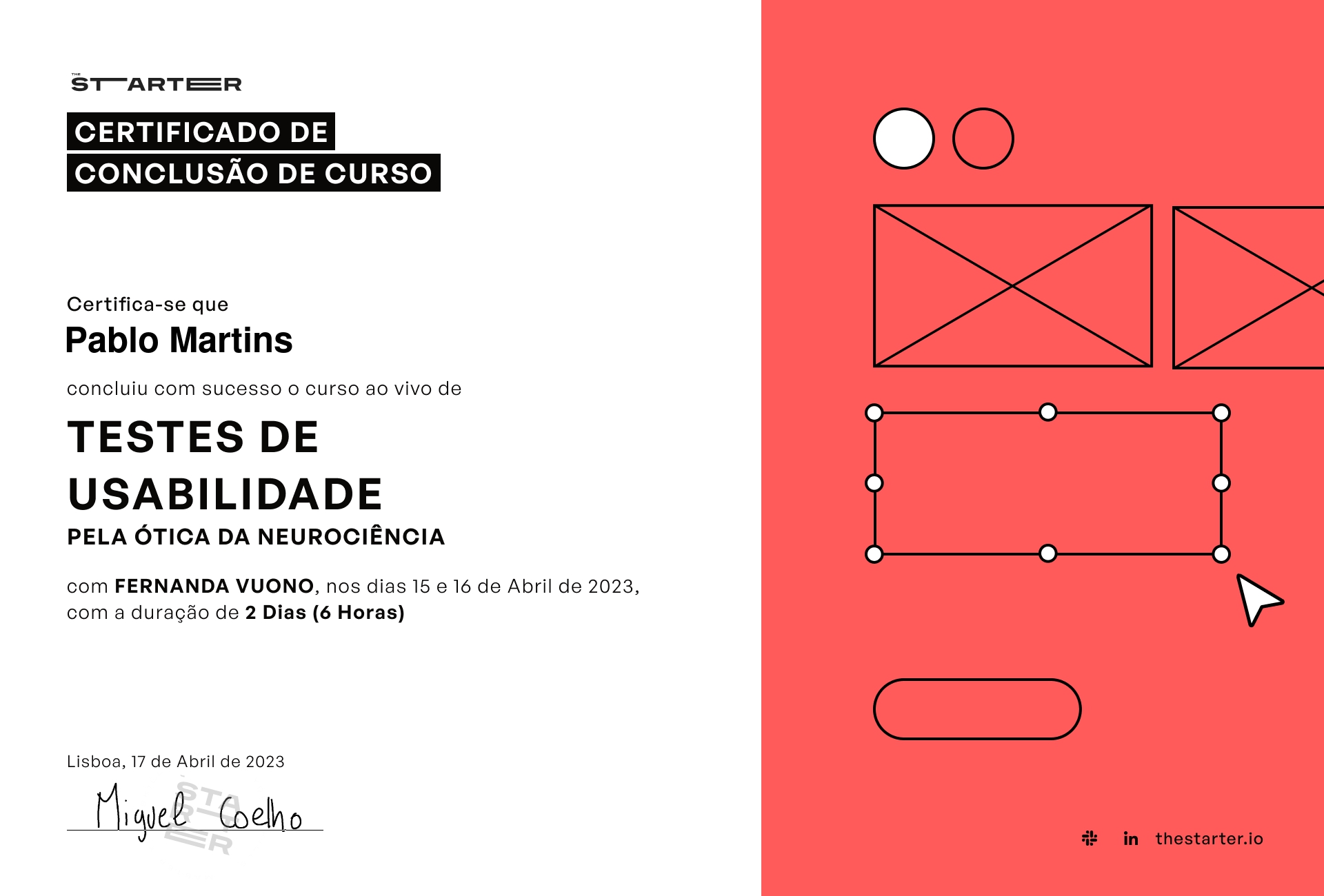 Certificado de Conclusão de Curso Badge