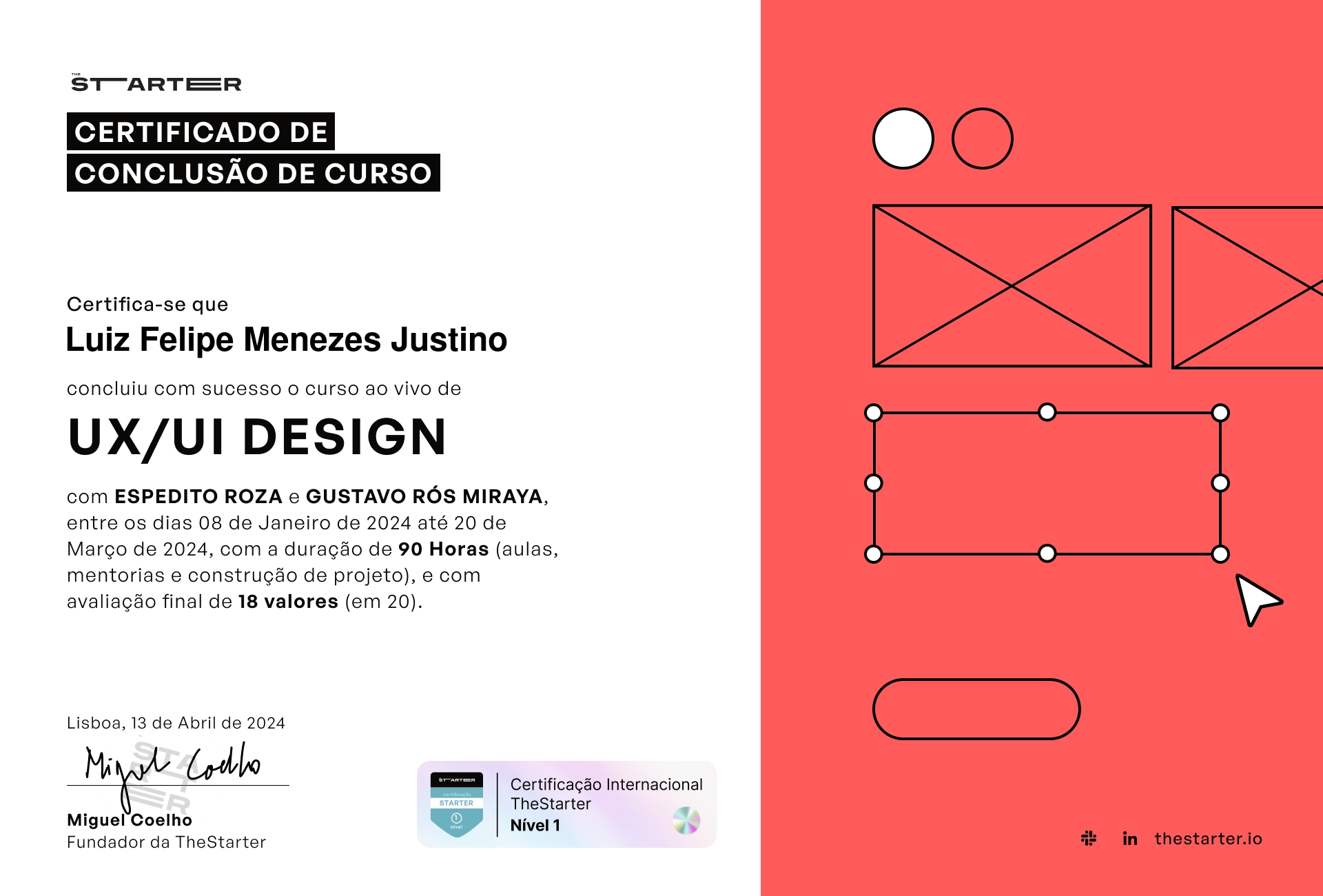 Certificado de Conclusão de Curso Badge