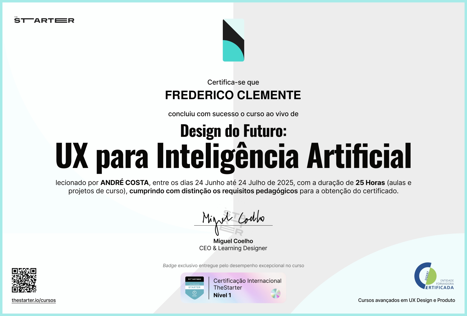 Certificado de Conclusão de Curso Badge