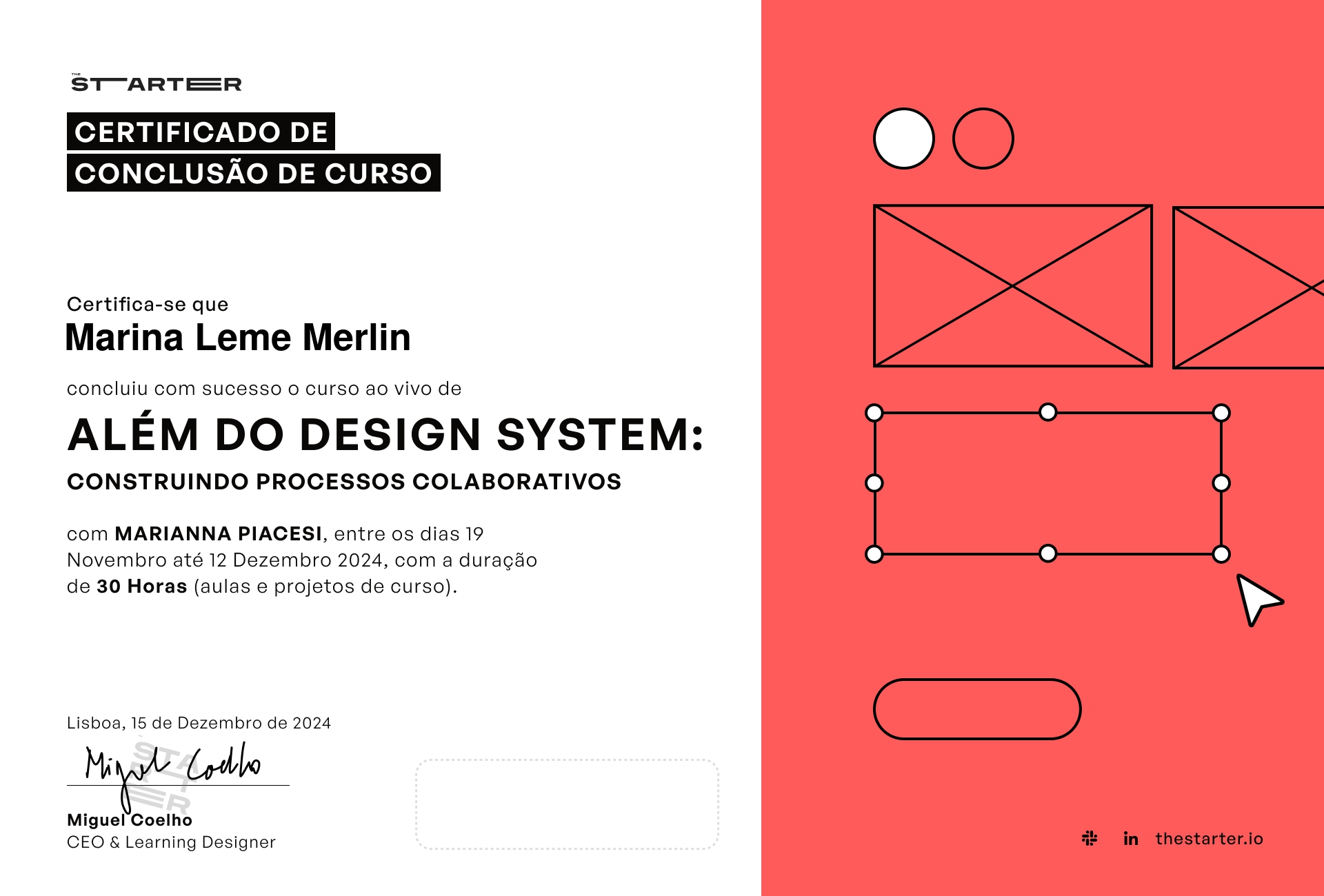 Certificado de Conclusão de Curso Badge