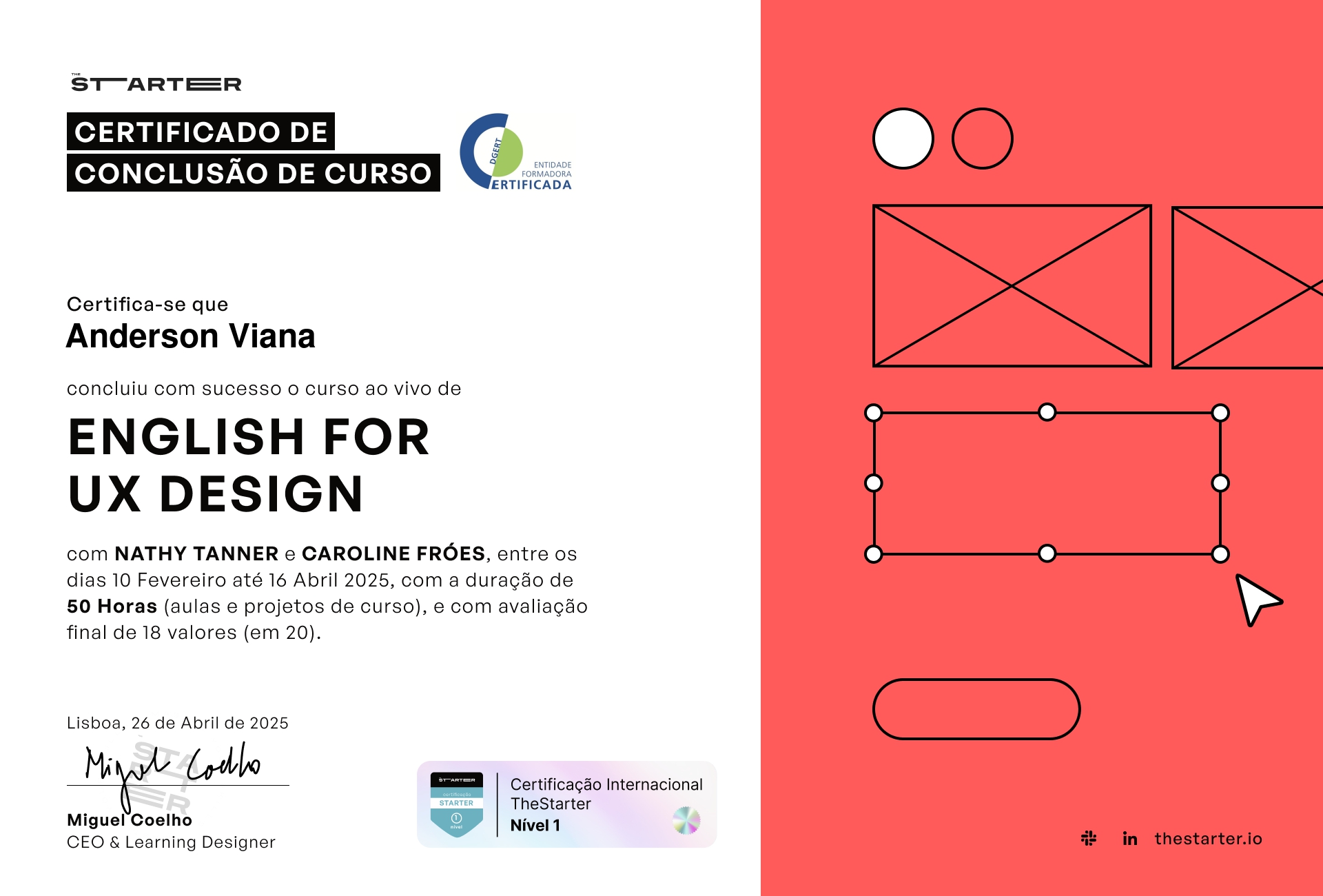 Certificado de Conclusão de Curso Badge