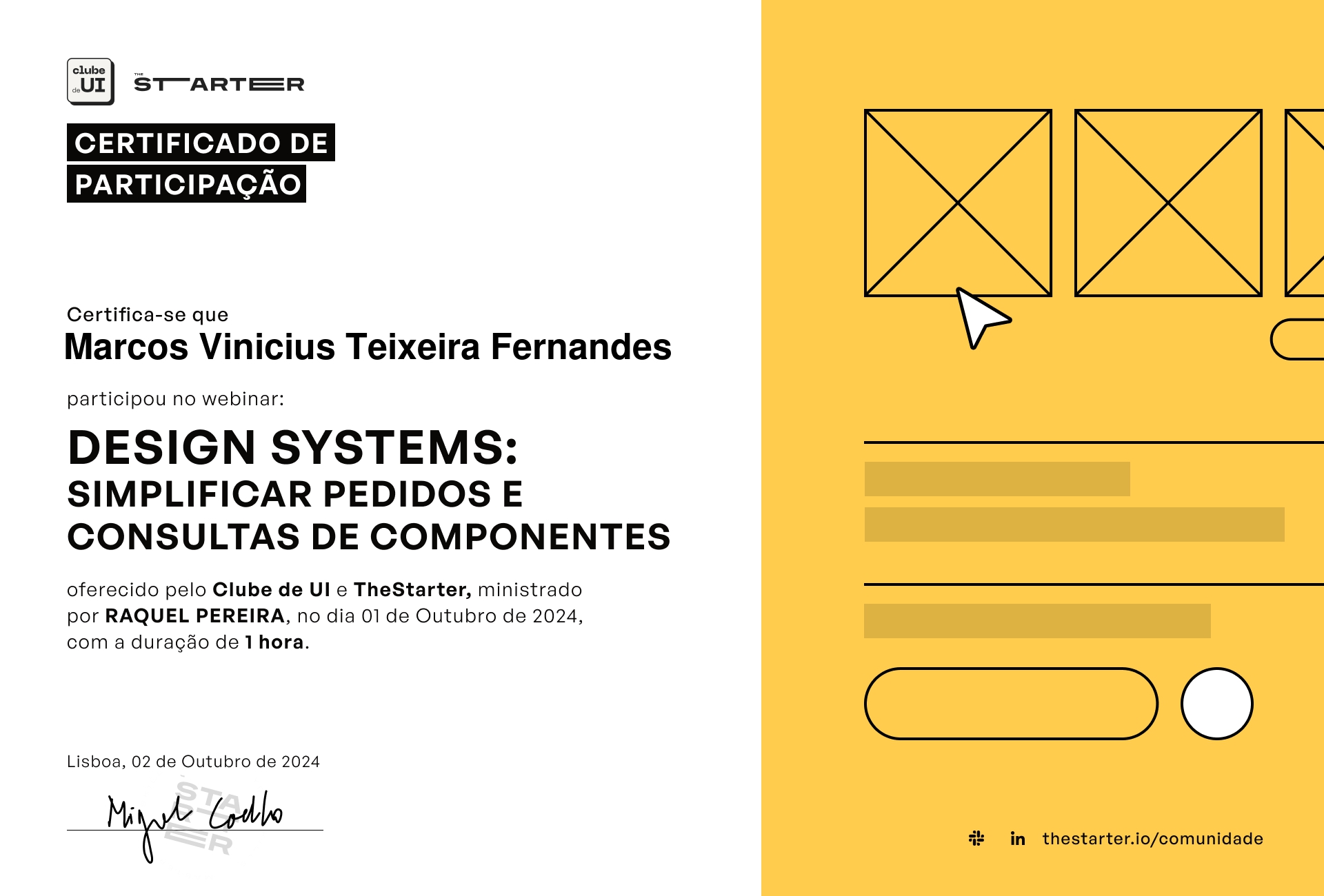 Certificado de Participação Badge