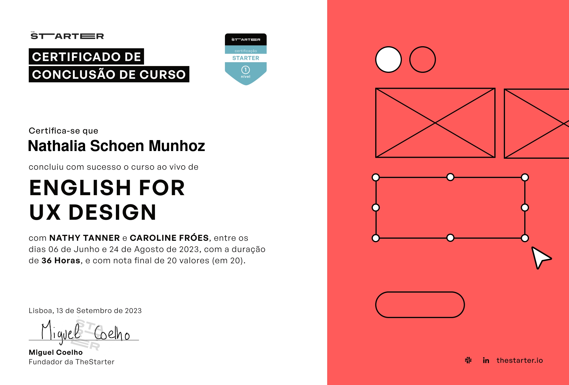 Certificado de Conclusão de Curso Badge