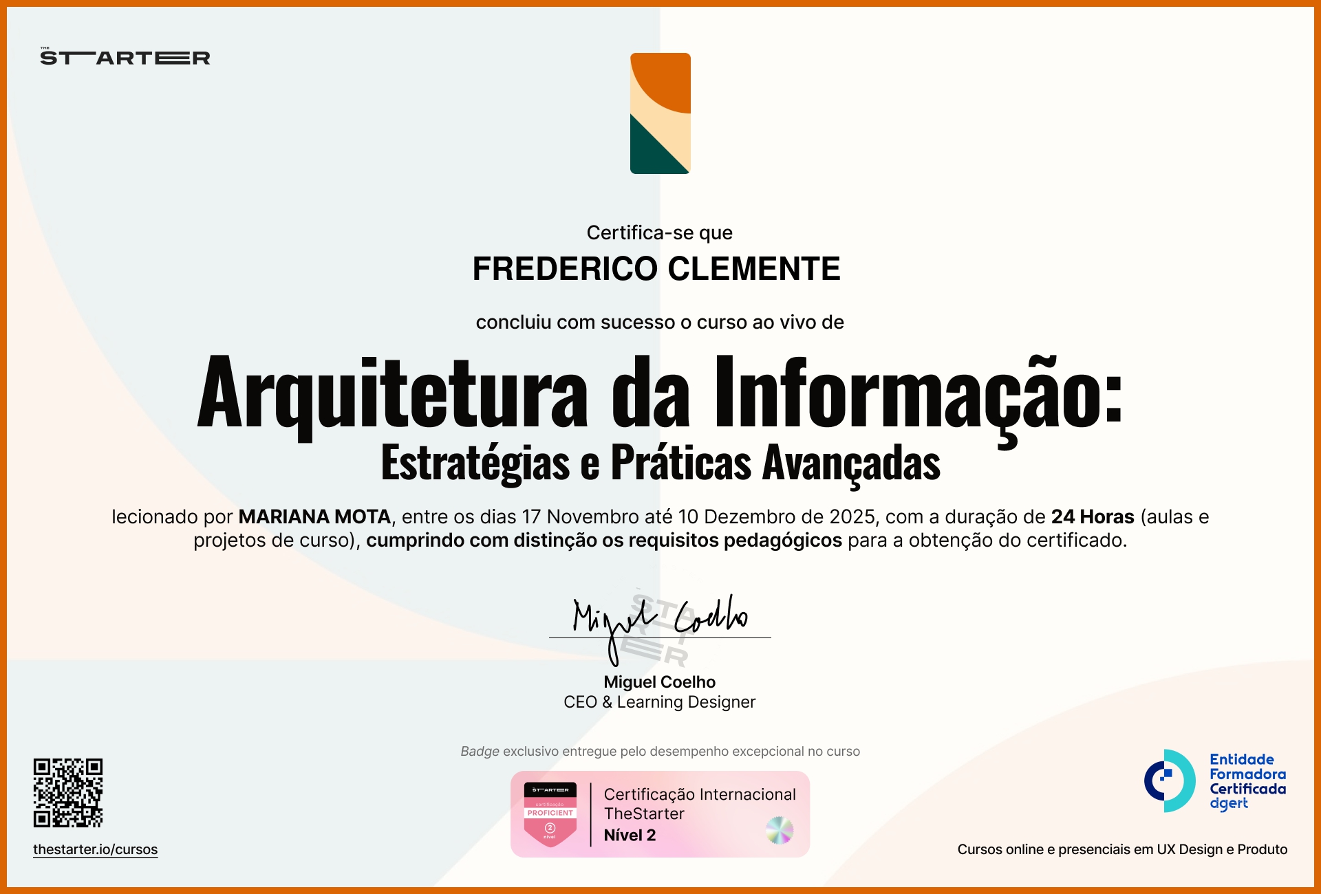 Certificado de Conclusão de Curso Badge