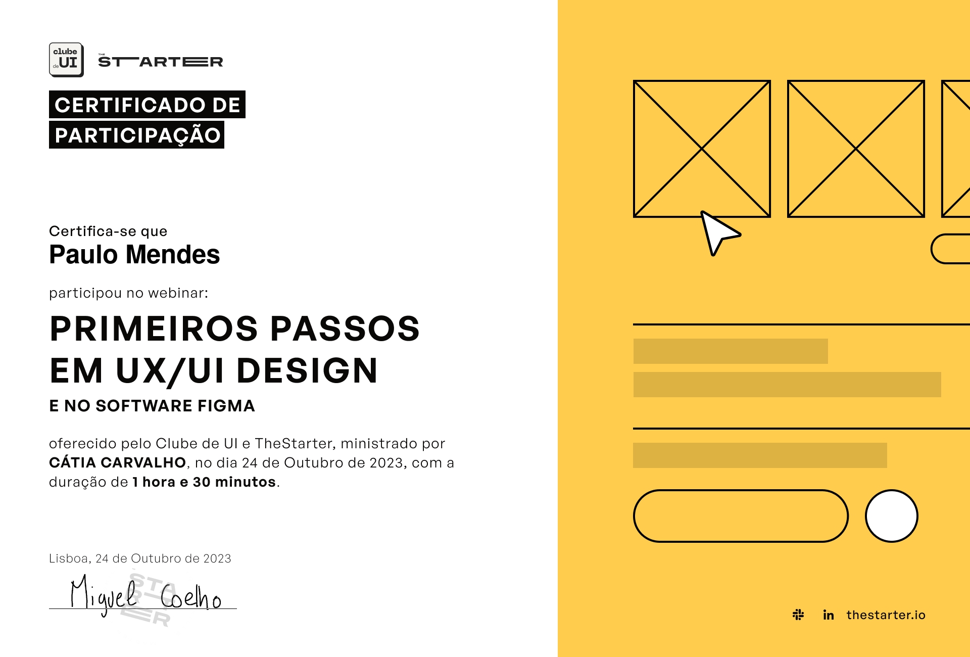 Certificado de Participação Badge
