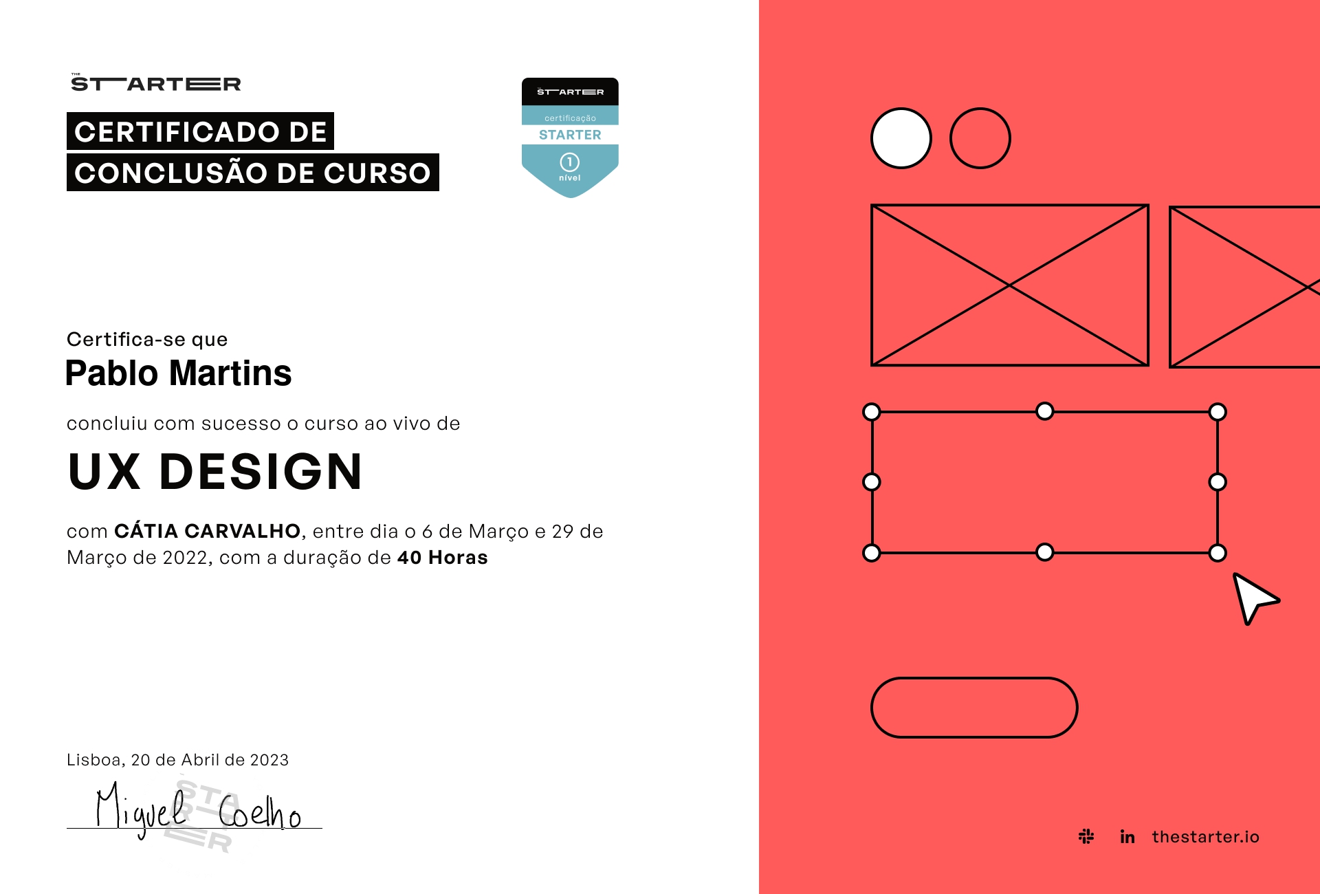 Certificado de Conclusão de Curso Badge