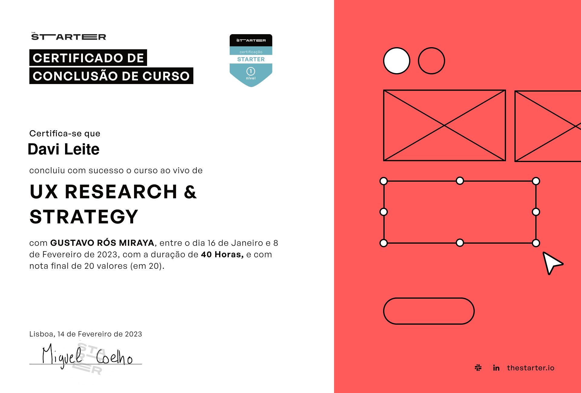 Certificado de Conclusão de Curso Badge