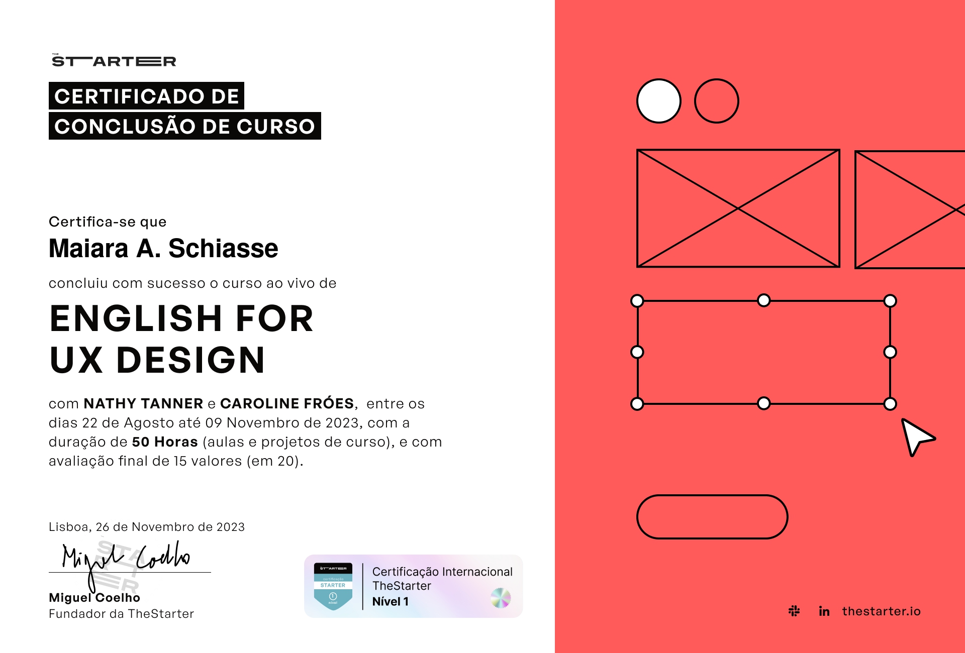 Certificado de Conclusão de Curso Badge
