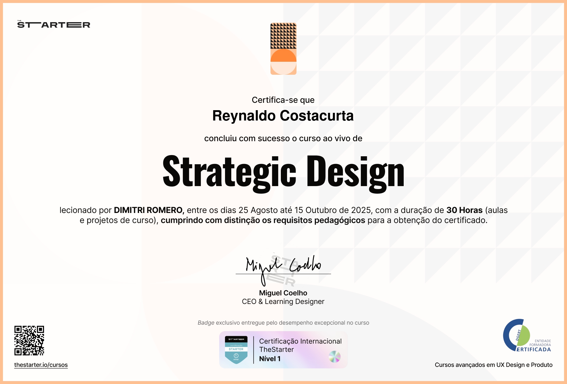 Certificado de Conclusão de Curso Badge