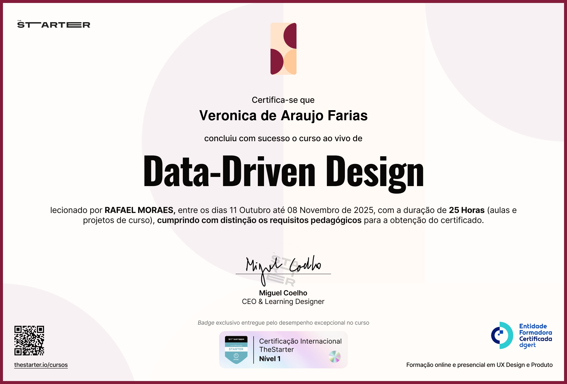 Certificado de Conclusão de Curso Badge