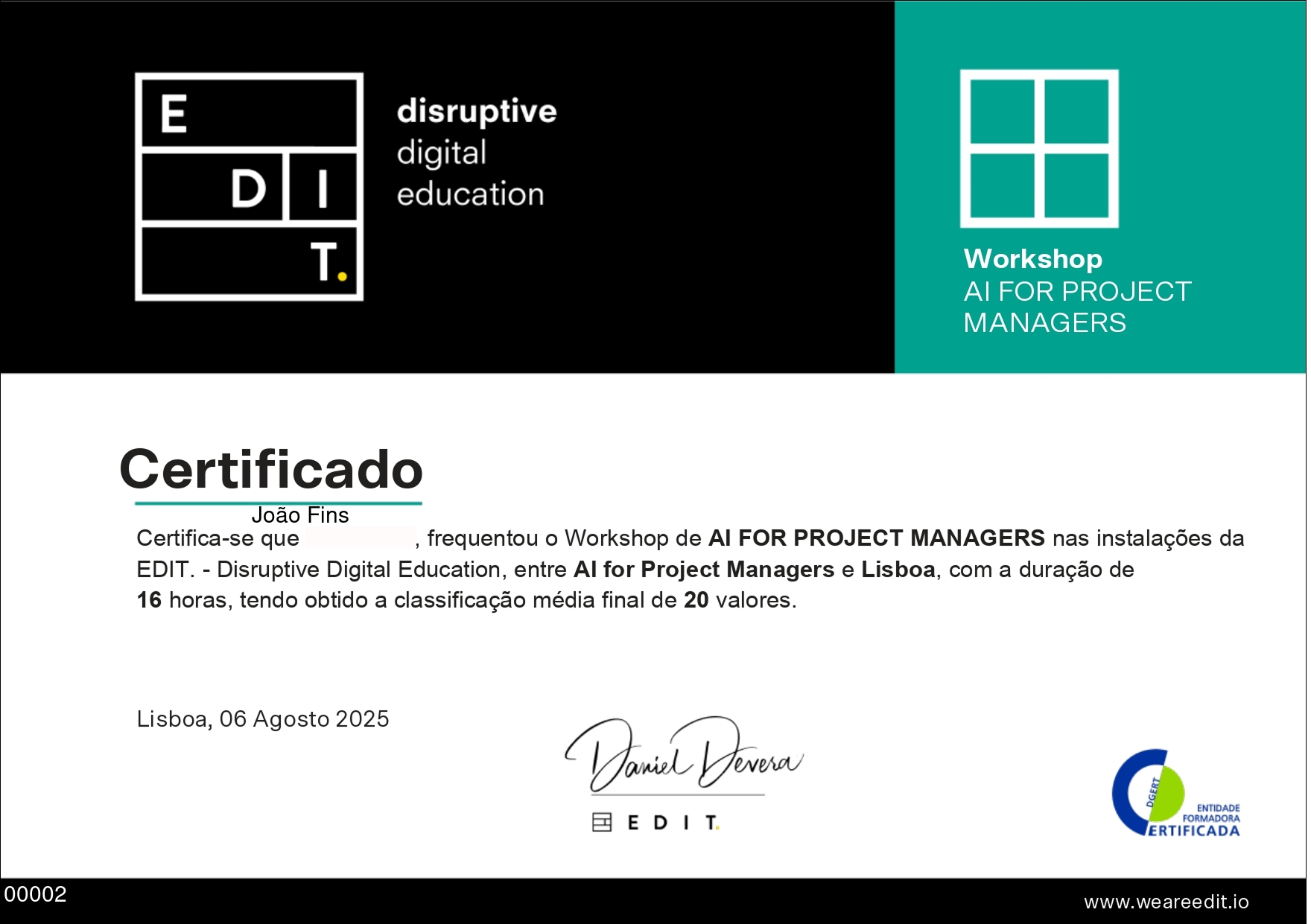 Cerificado de Conclusão Badge