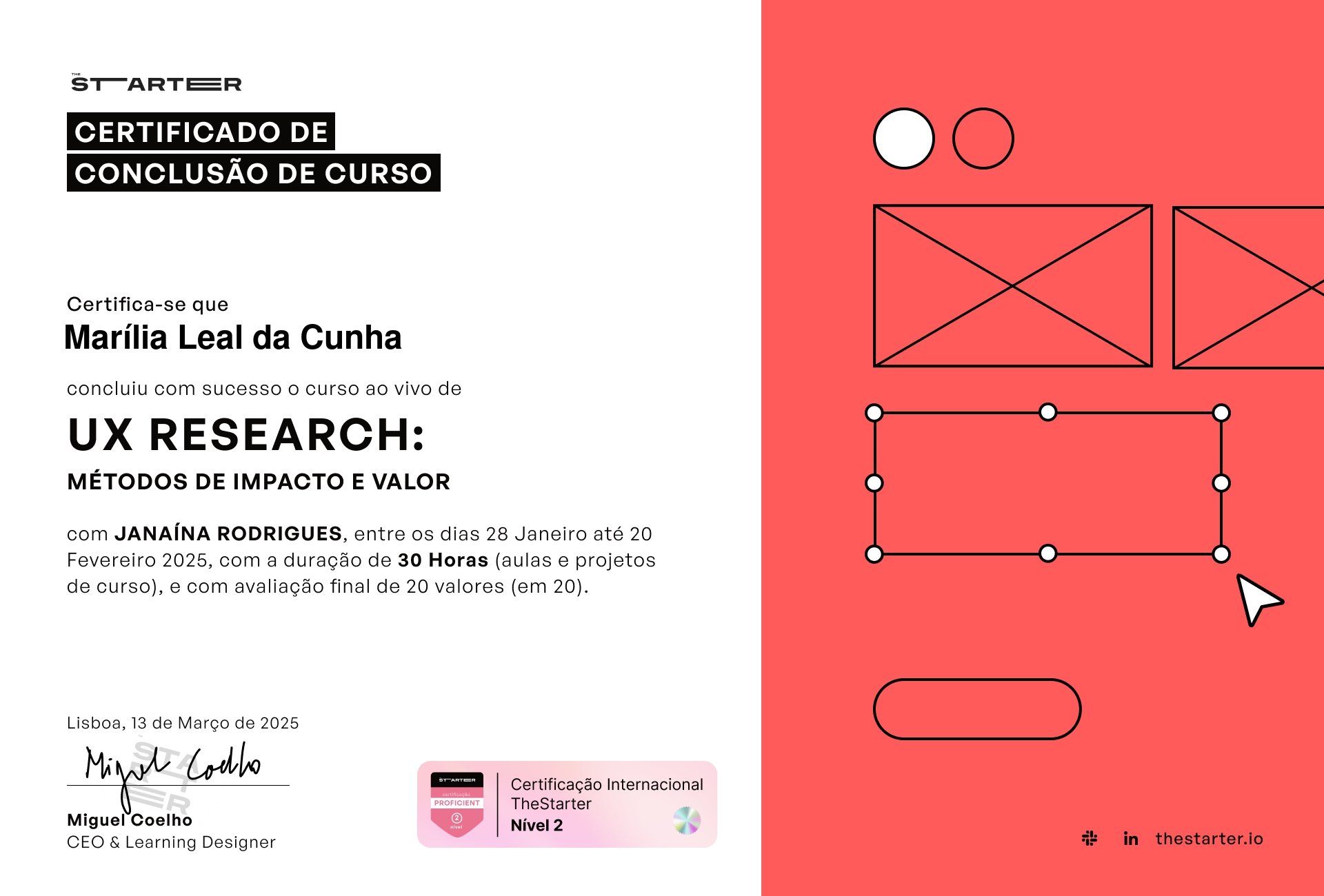 Certificado de Conclusão de Curso Badge