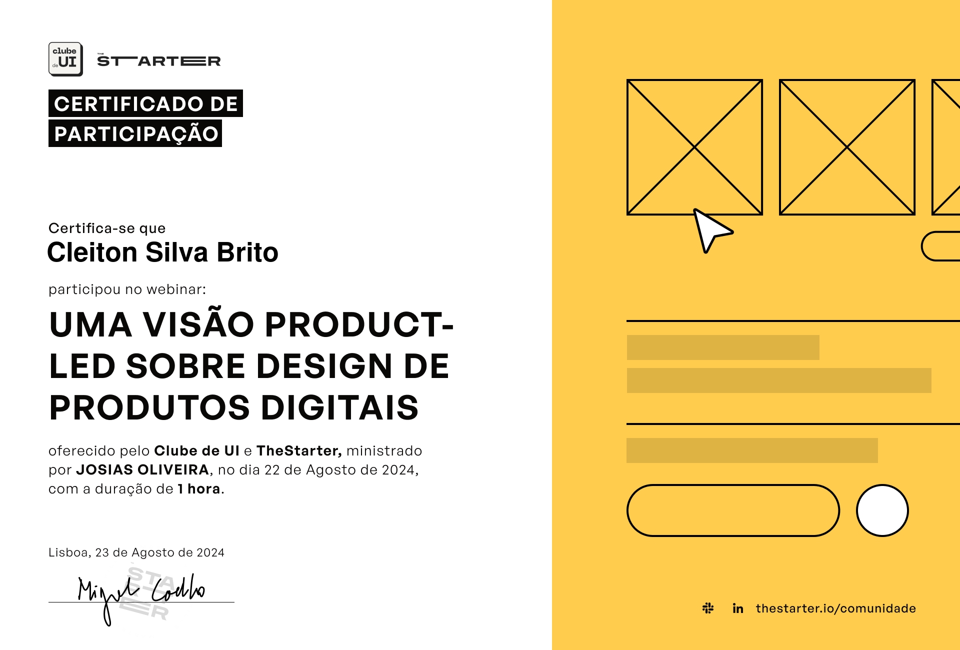 Certificado de Participação Badge