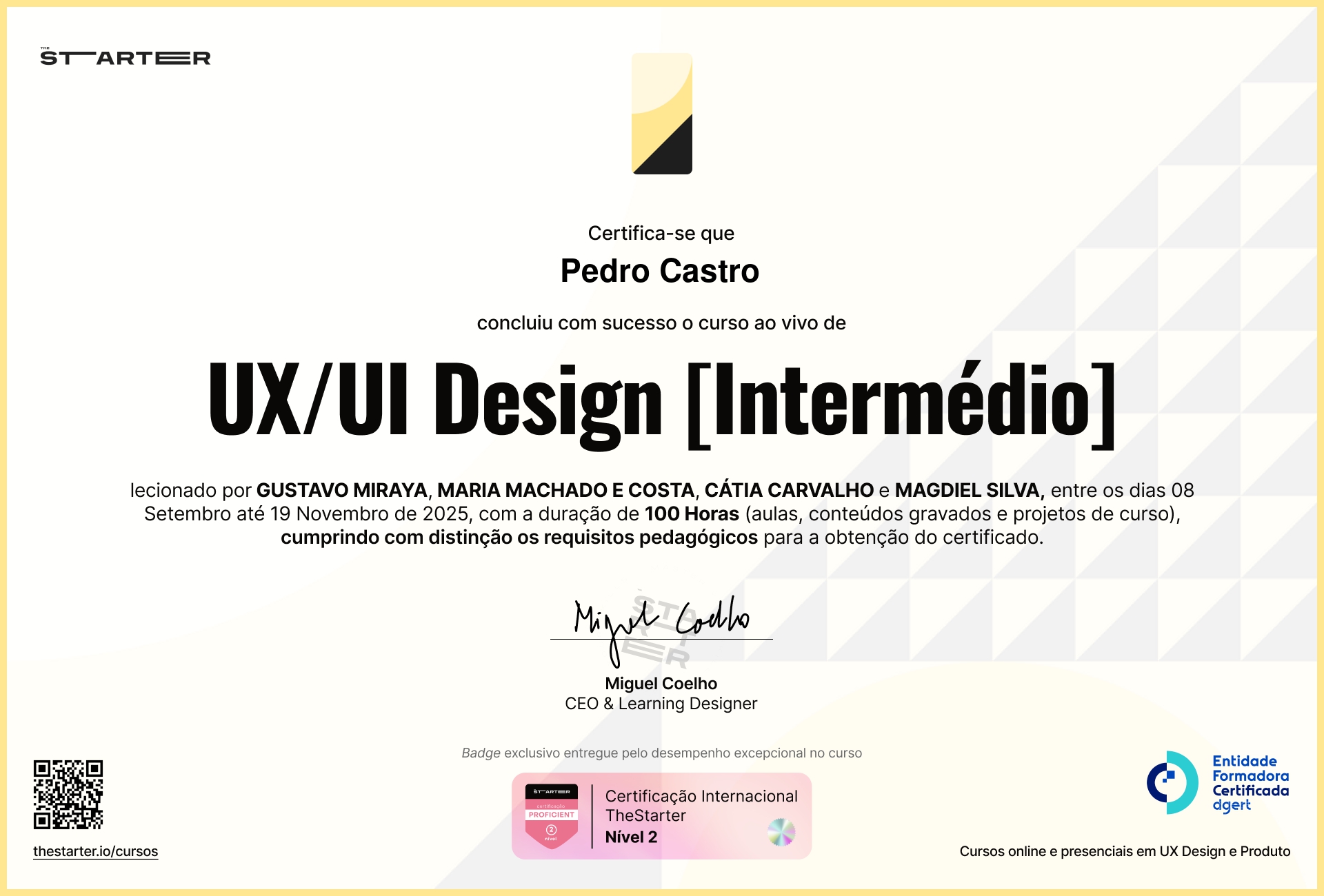 Certificado de Conclusão de Curso Badge