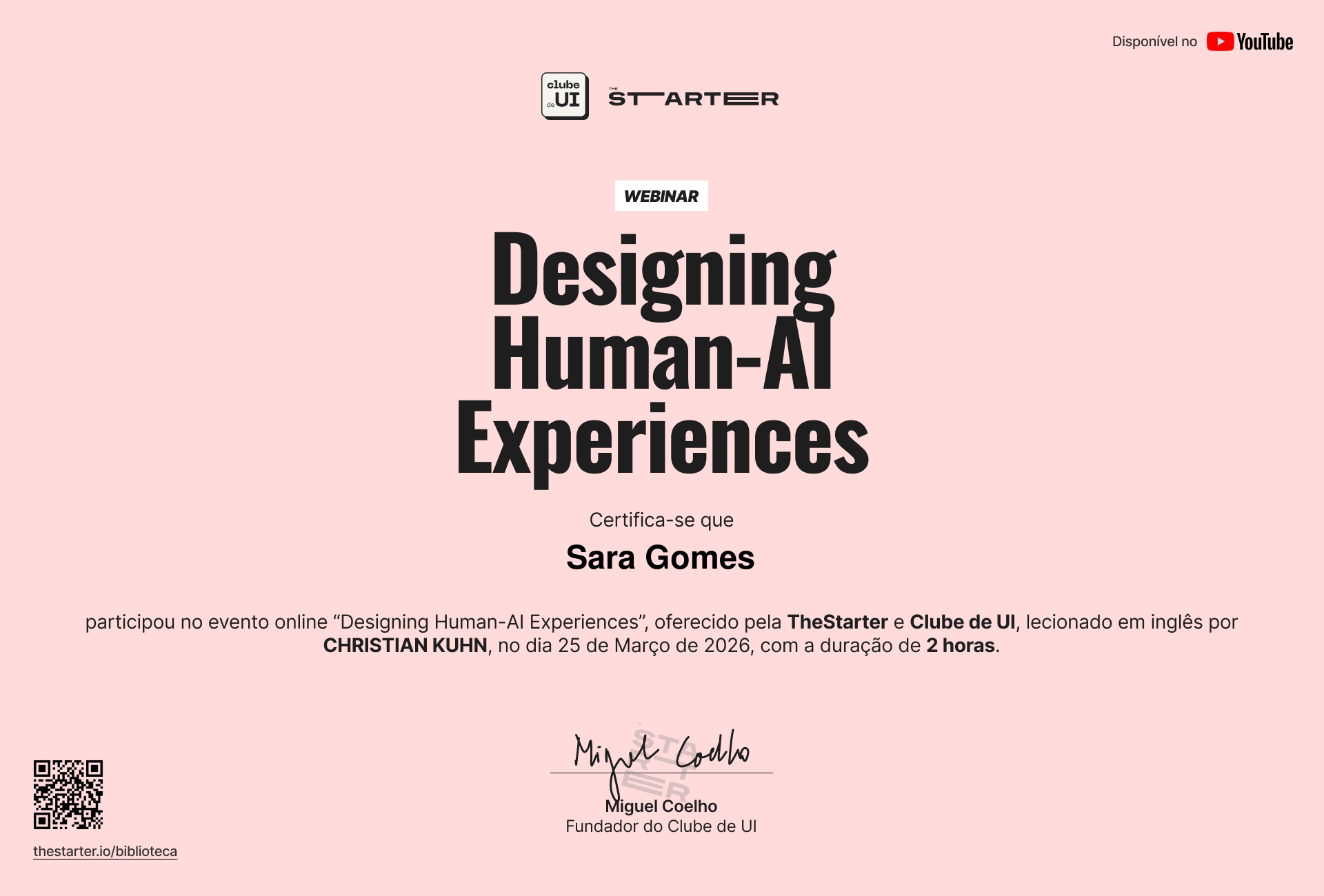 Certificado de Participação Badge