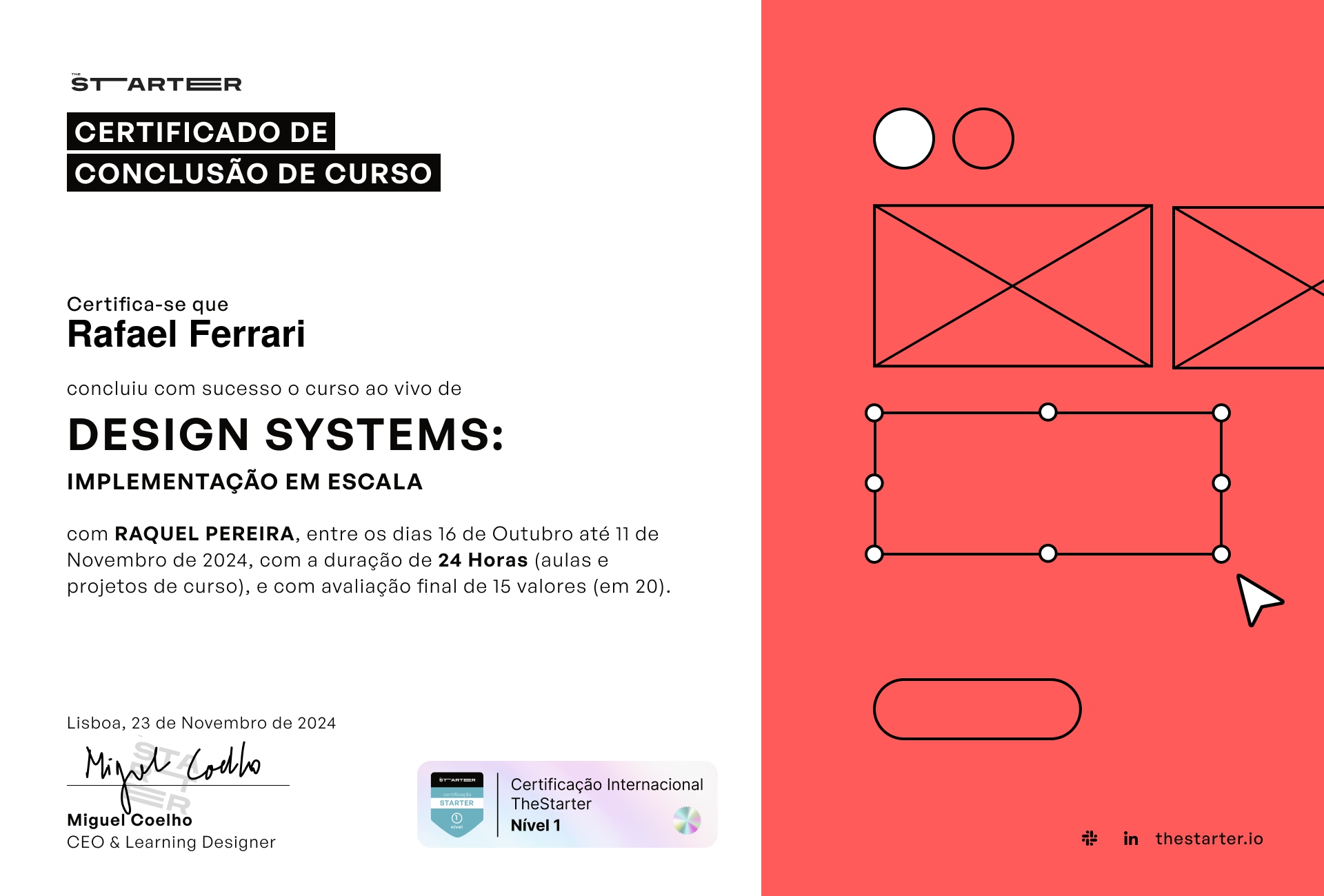 Certificado de Conclusão de Curso Badge