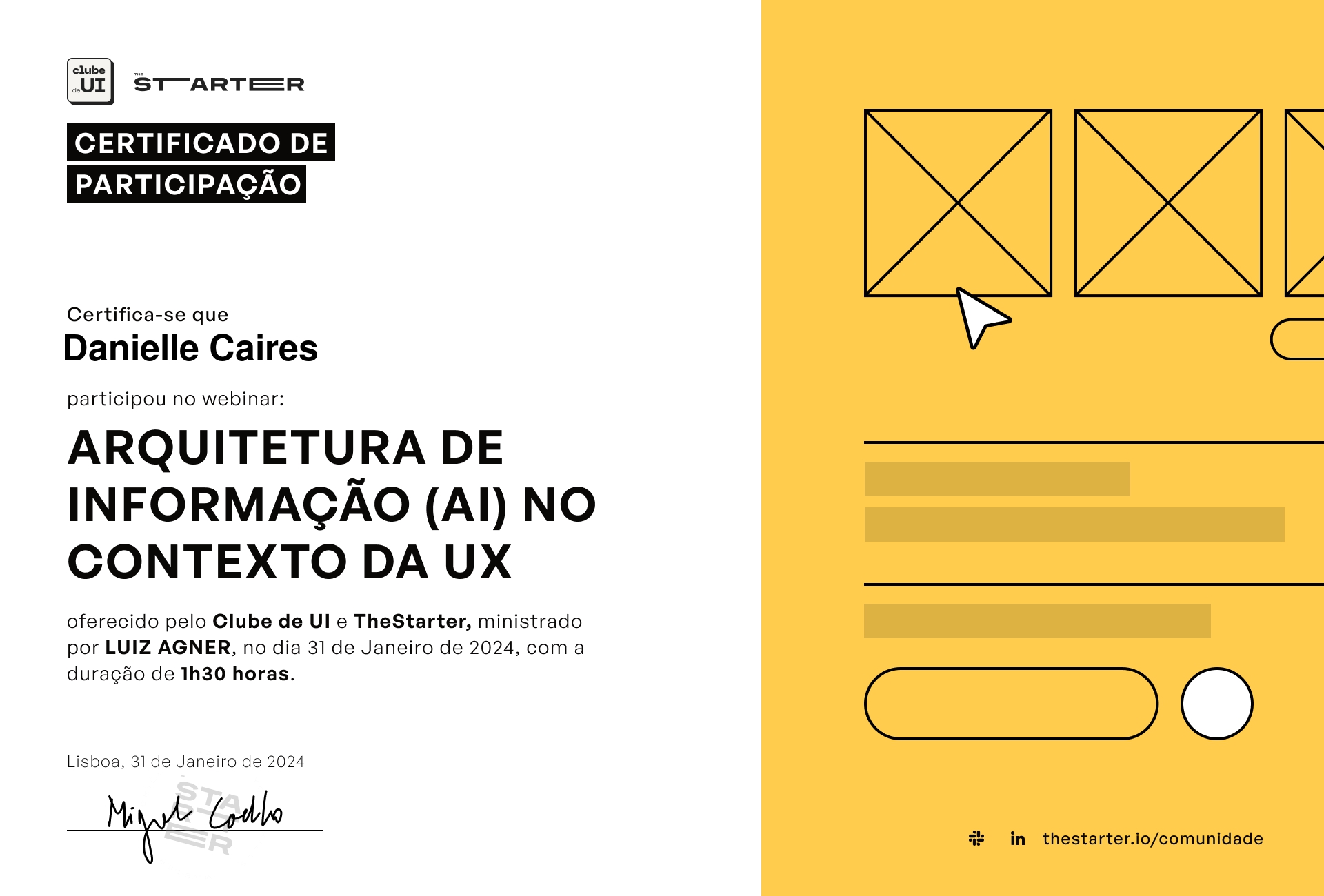 Certificado de Participação Badge