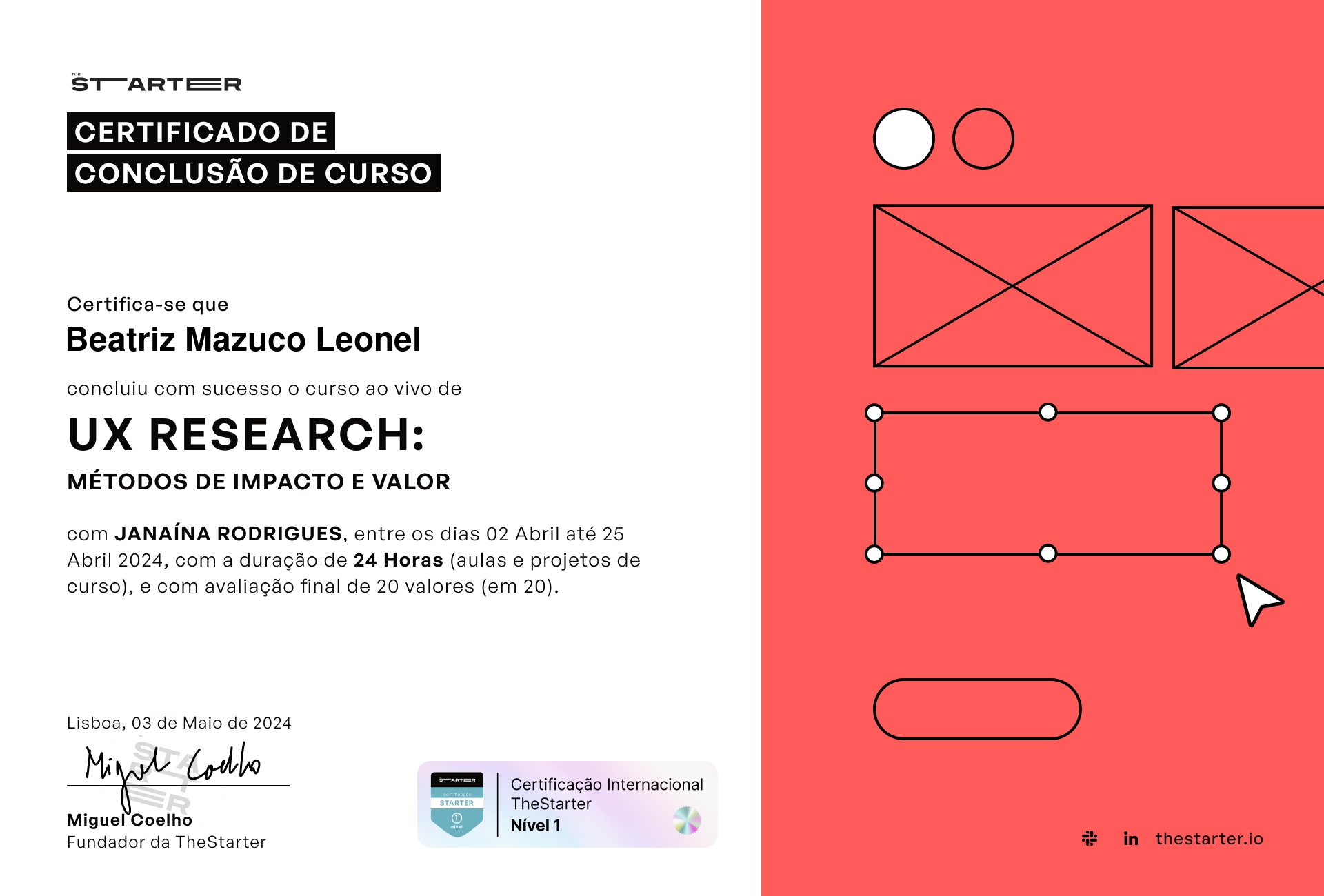 Certificado de Conclusão de Curso Badge