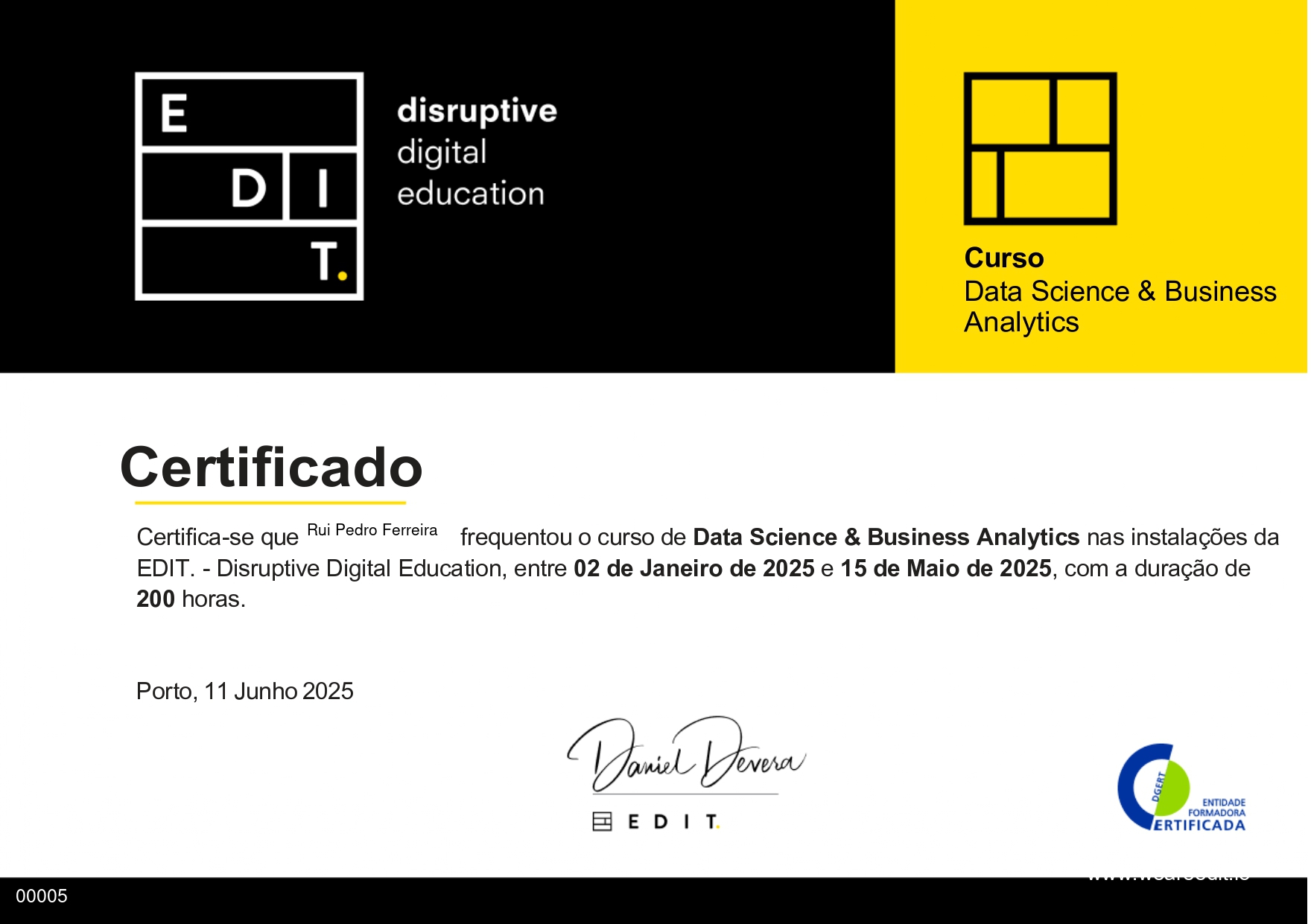 Certificado de Conclusão Badge