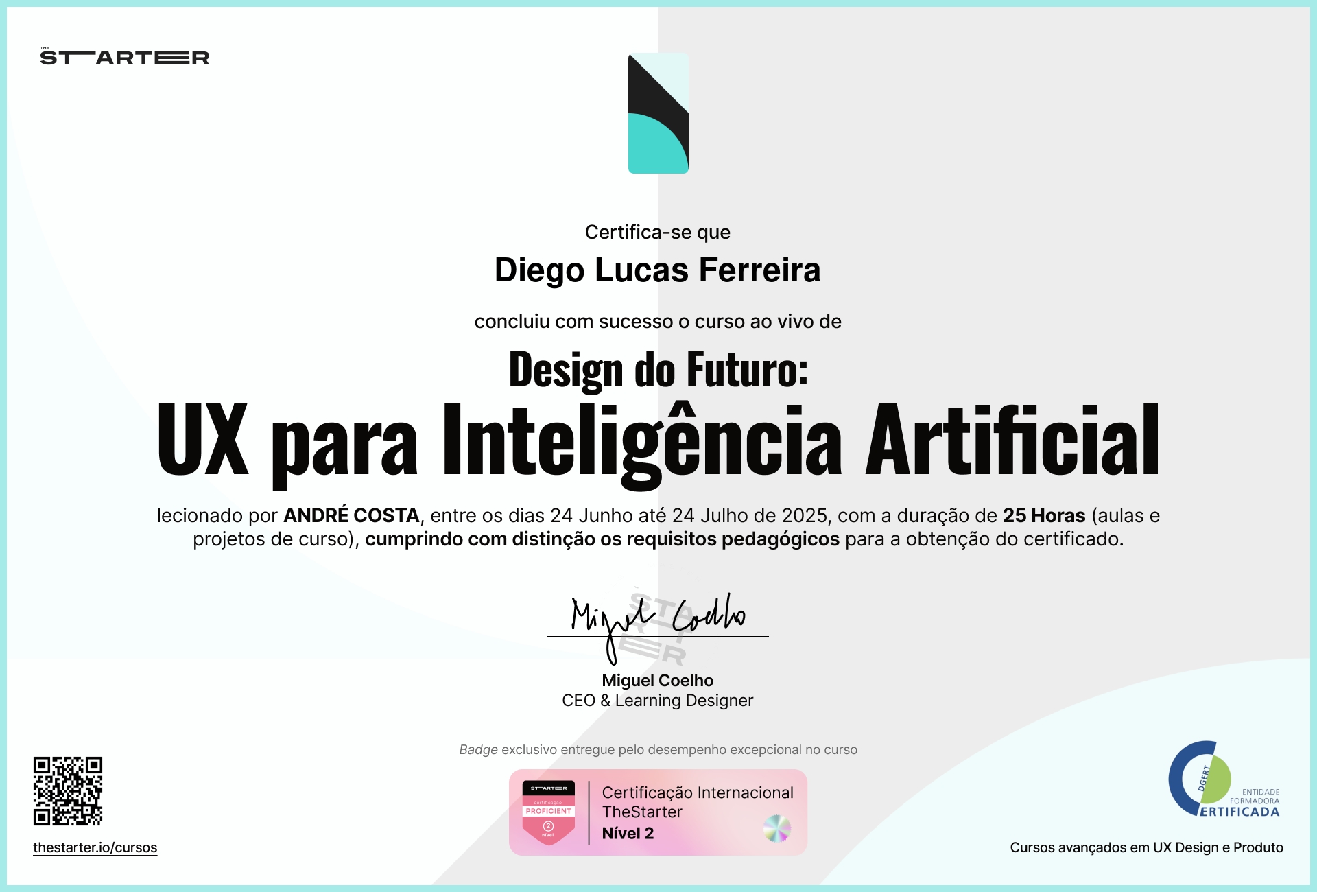 Certificado de Conclusão de Curso Badge