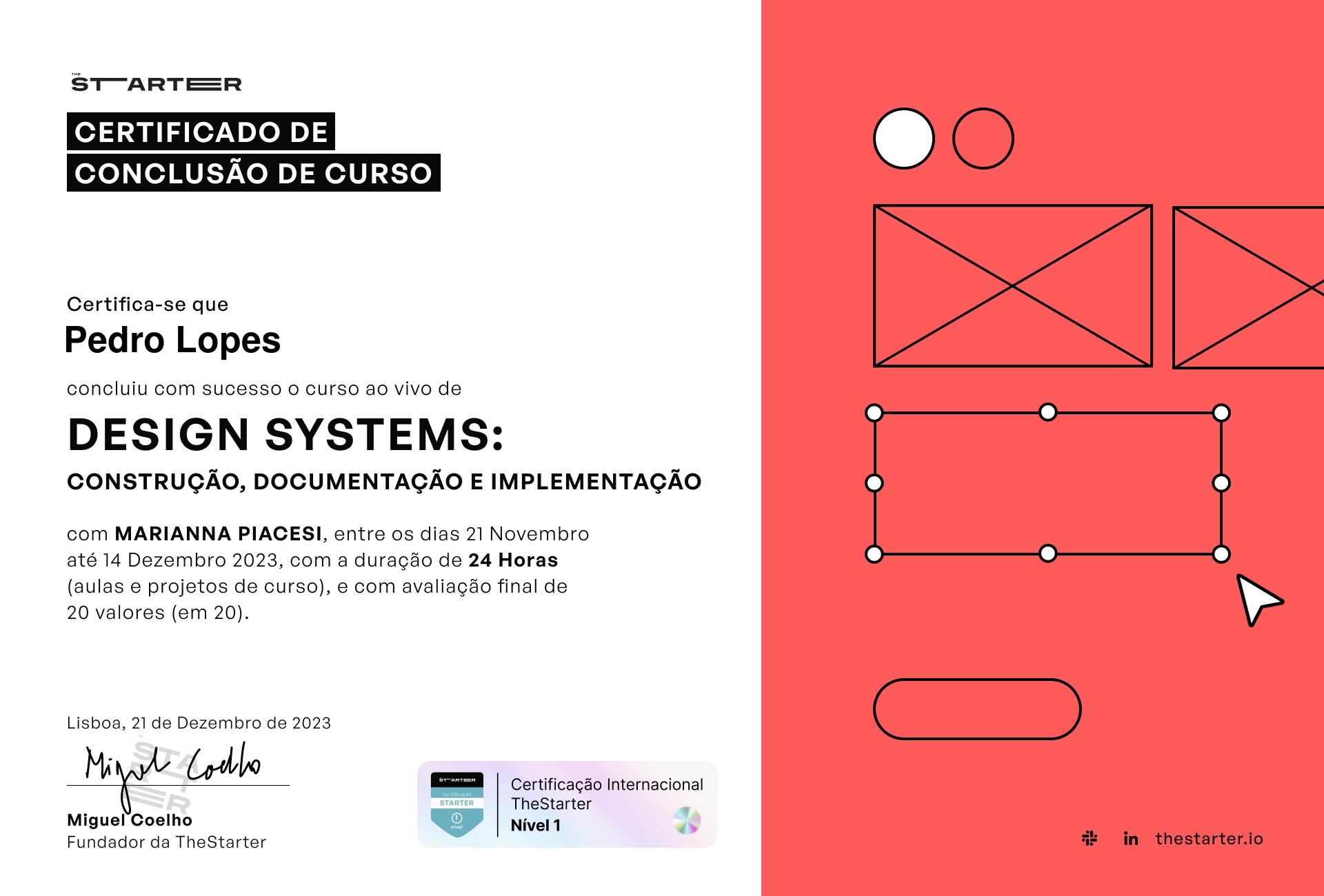 Certificado de Conclusão de Curso Badge