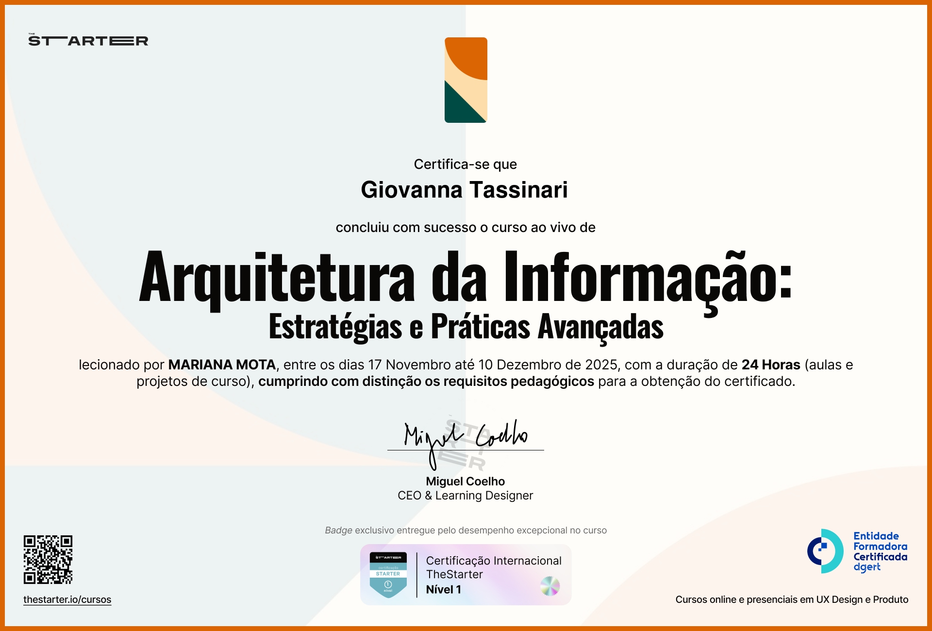 Certificado de Conclusão de Curso Badge