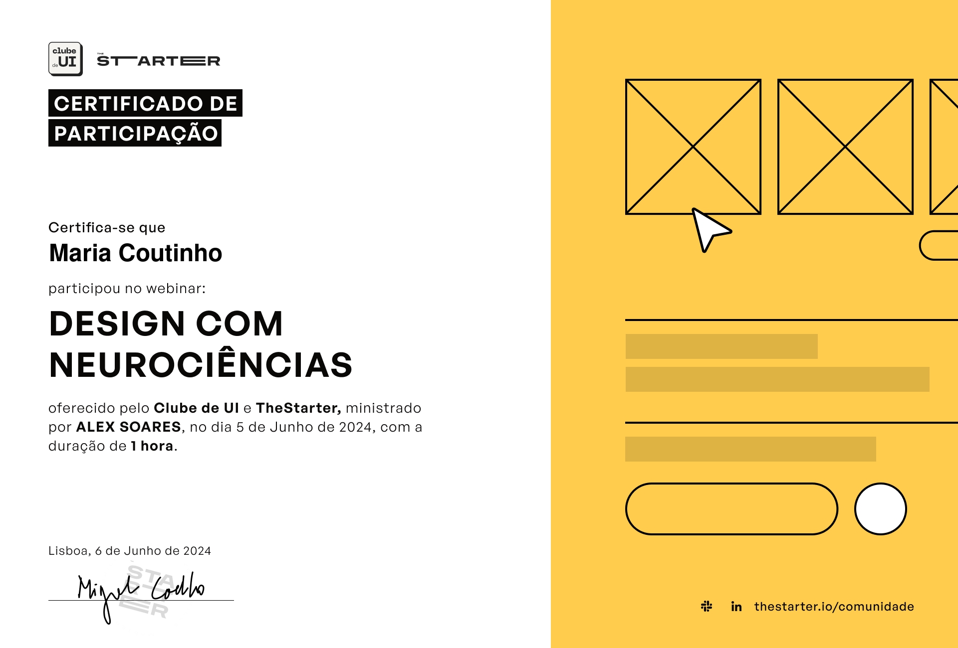 Certificado de Participação Badge